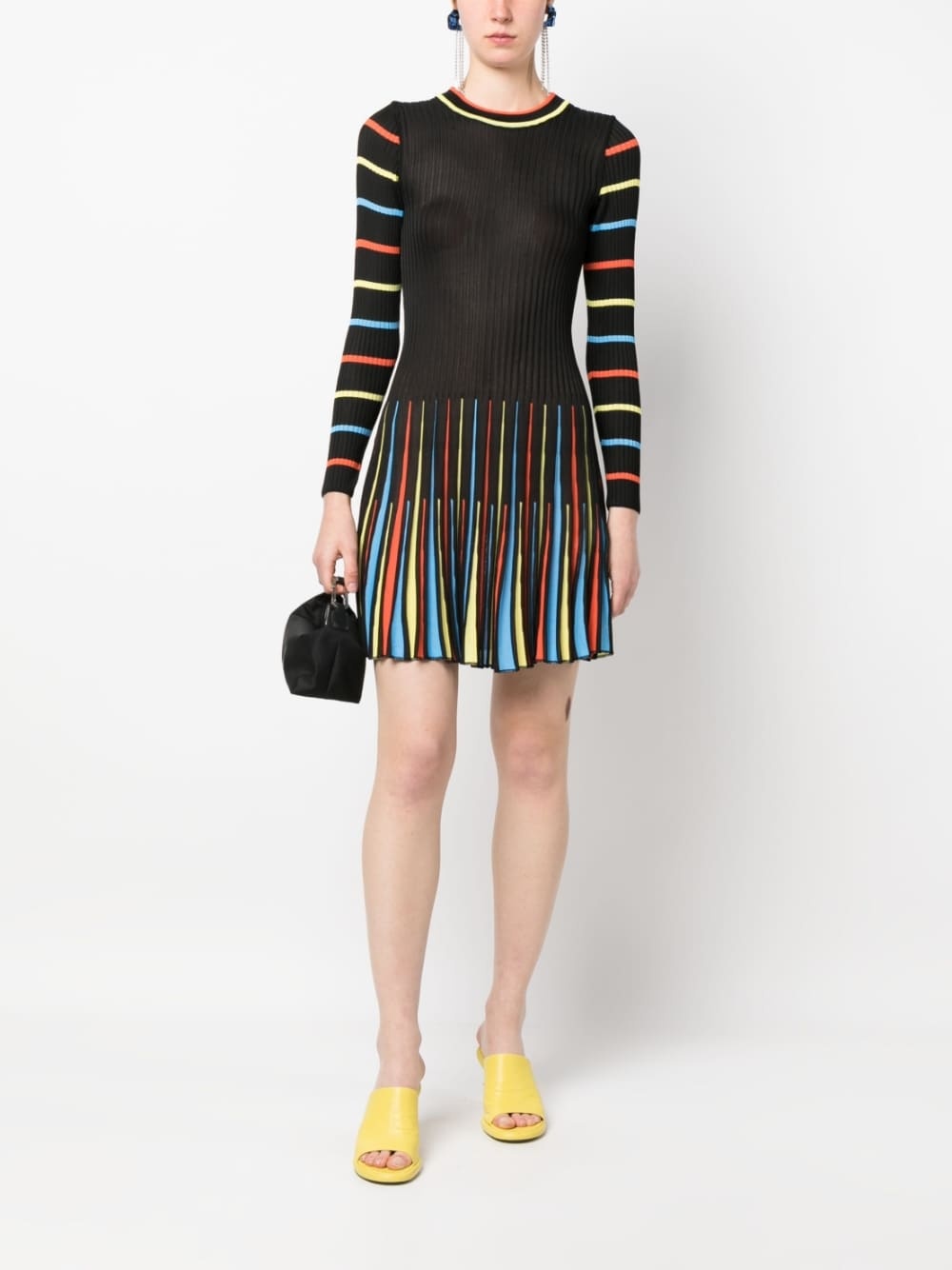 long-sleeve stretched dress - 2