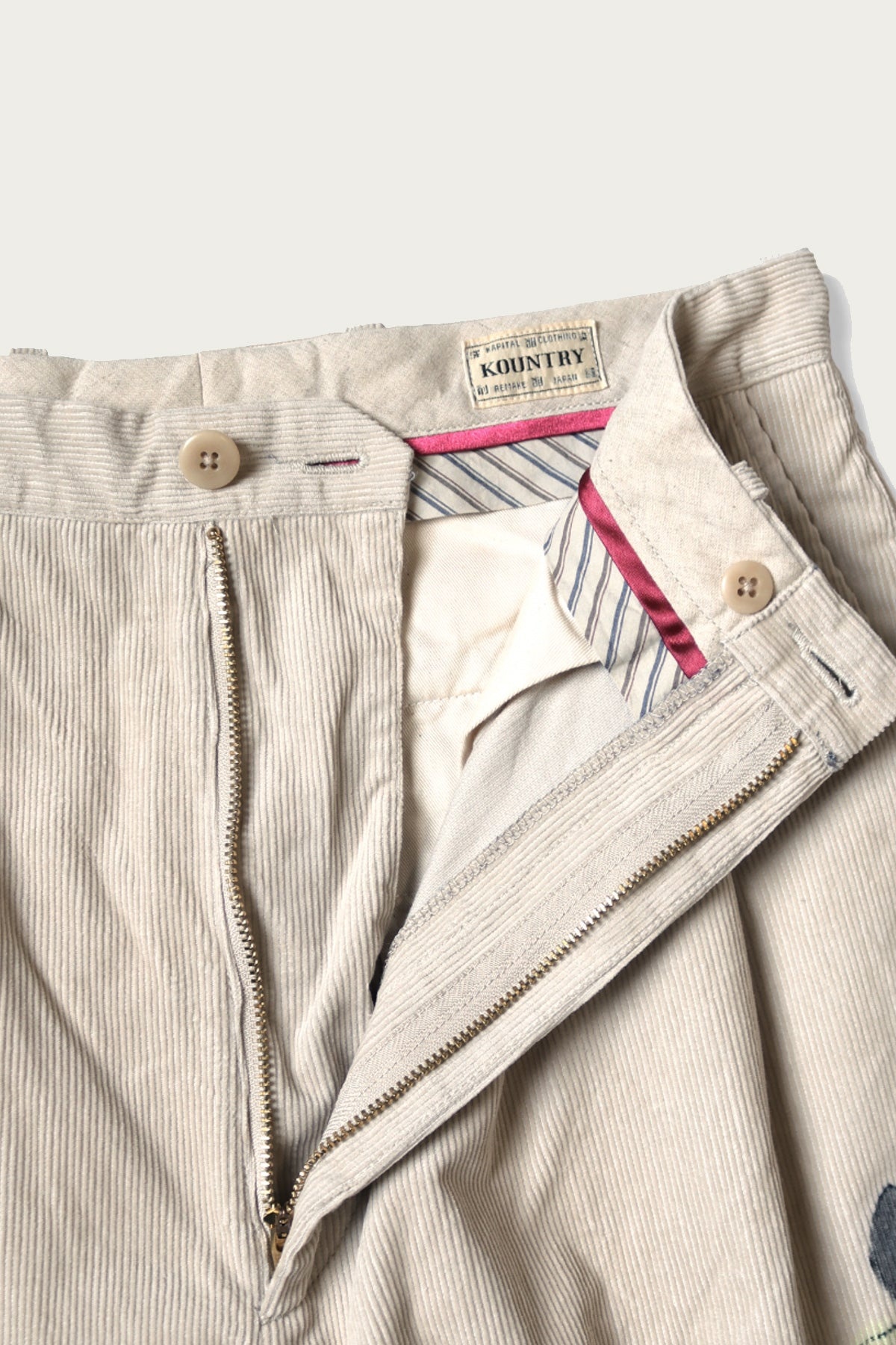 14W Corduroy IVY Pants (Memorial Paint Model) - Beige - 3