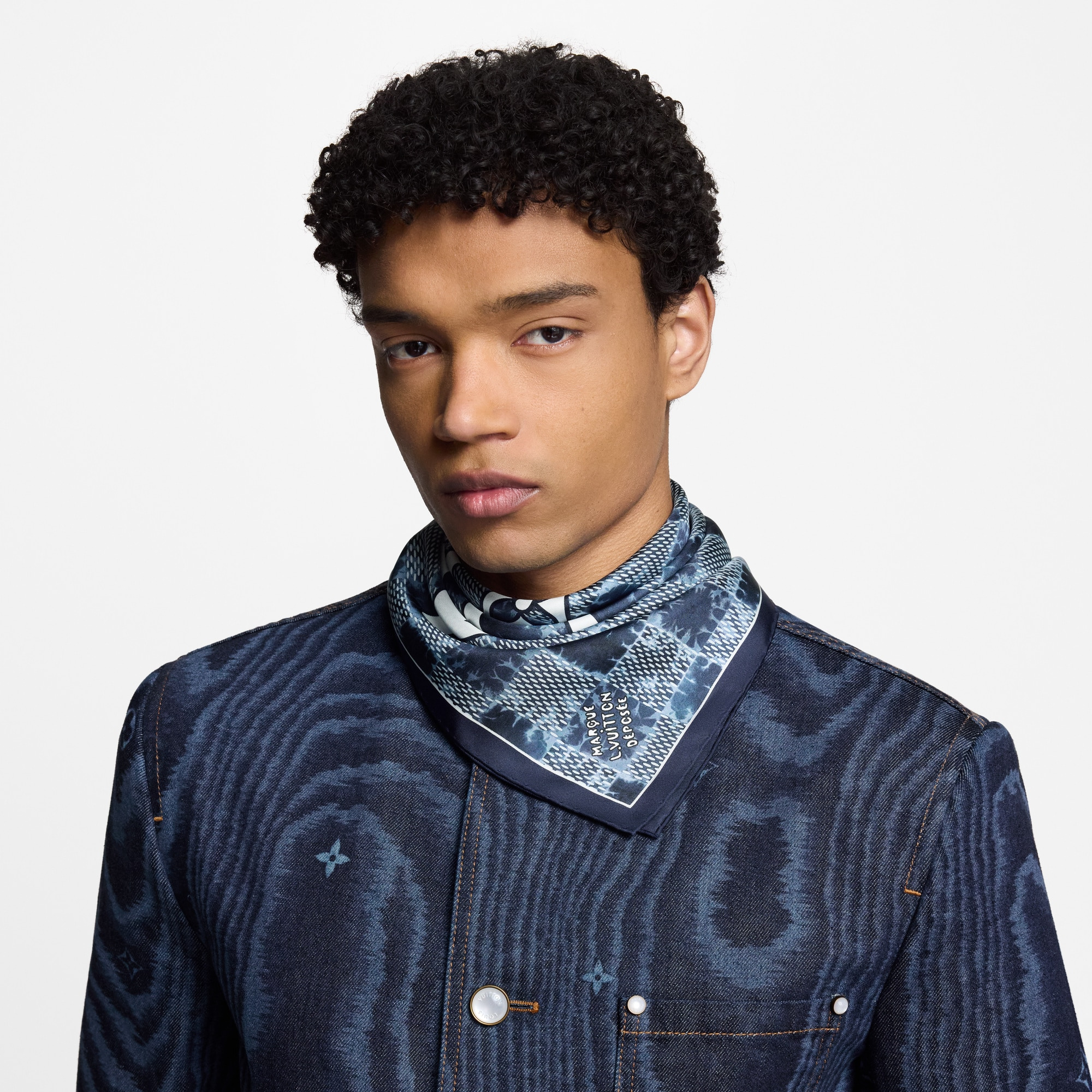 Splash Damier Silk Square - 4