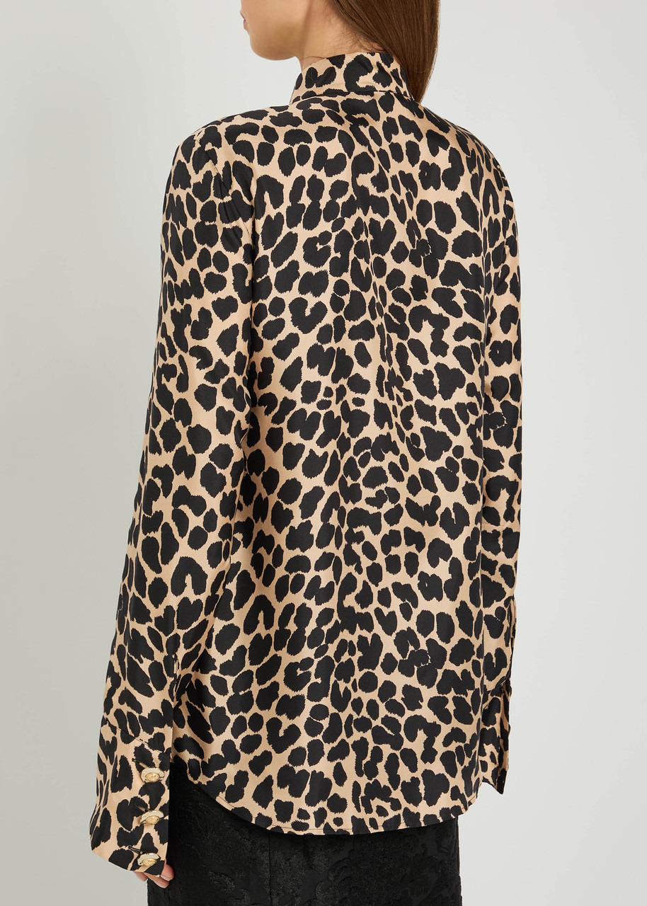 Balmain Leopard-print Silk Blouse - 3