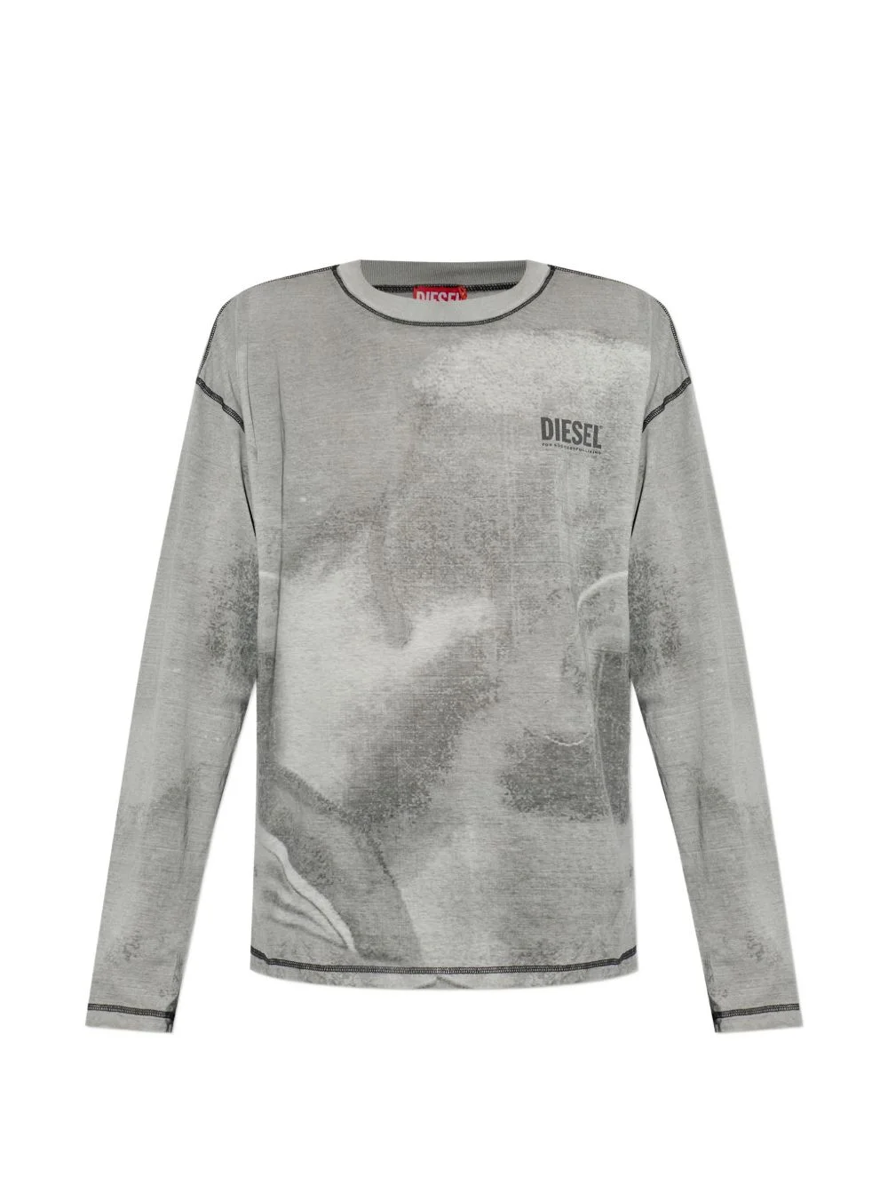 logo-print long-sleeve T-shirt - 1