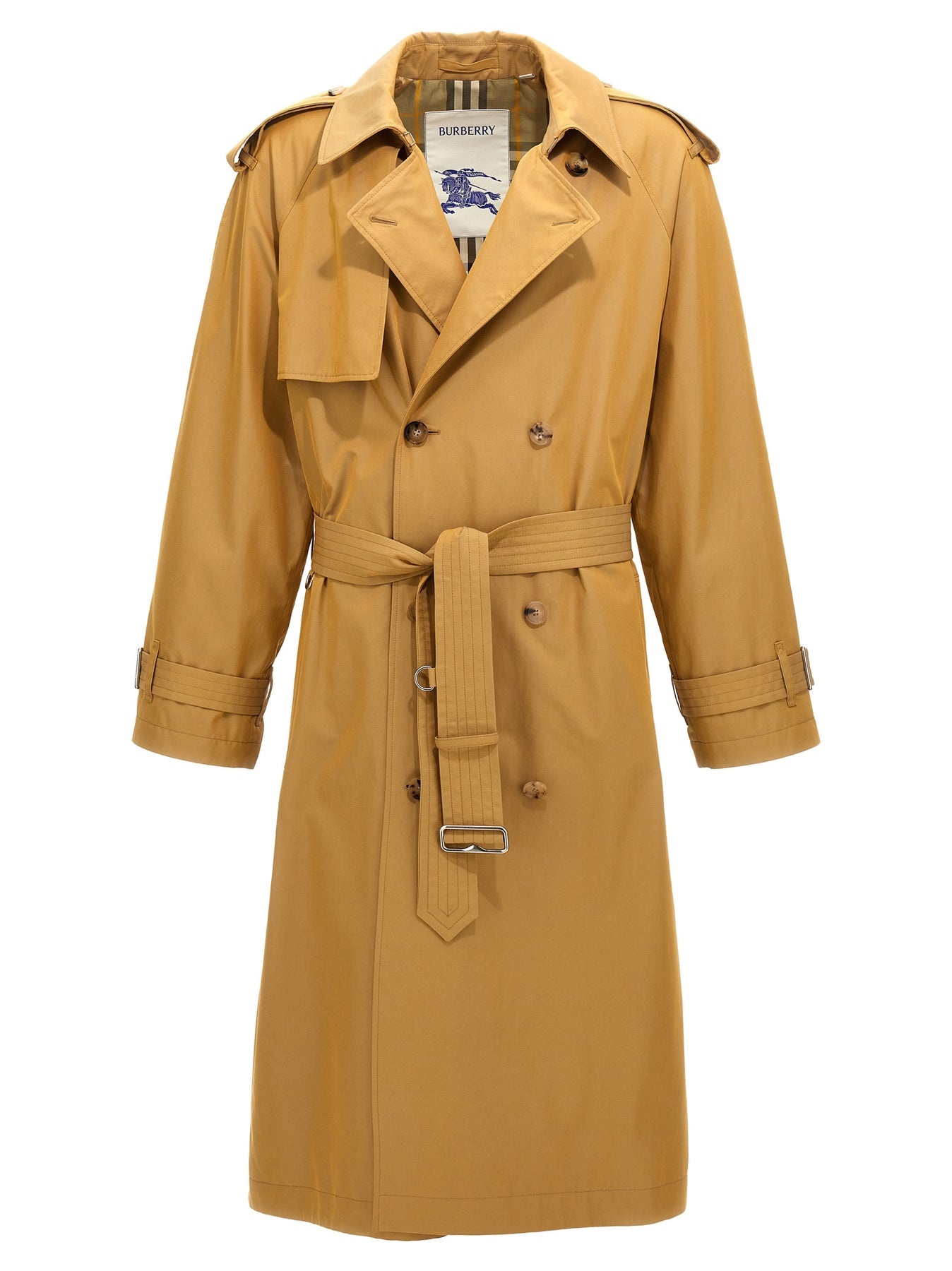 Burberry Double-Breasted Long Trench Coat Coats, Trench