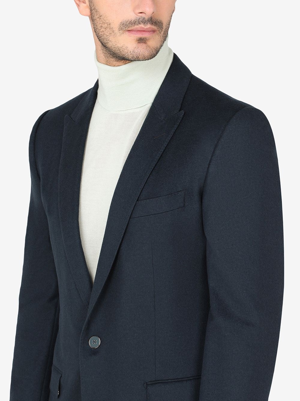 single-breasted cashmere blazer - 5