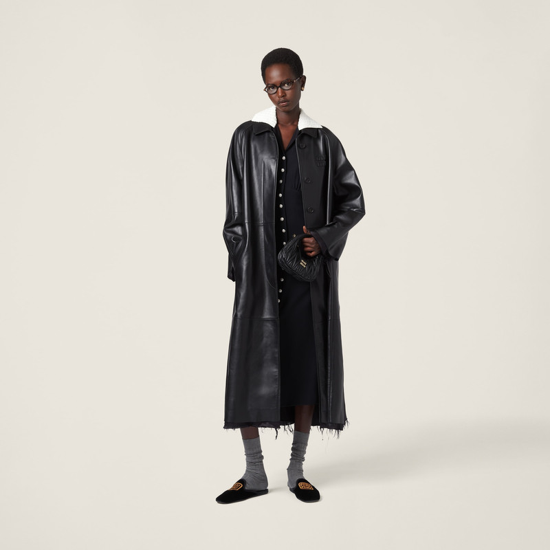 Miu Miu Nappa leather coat outlook