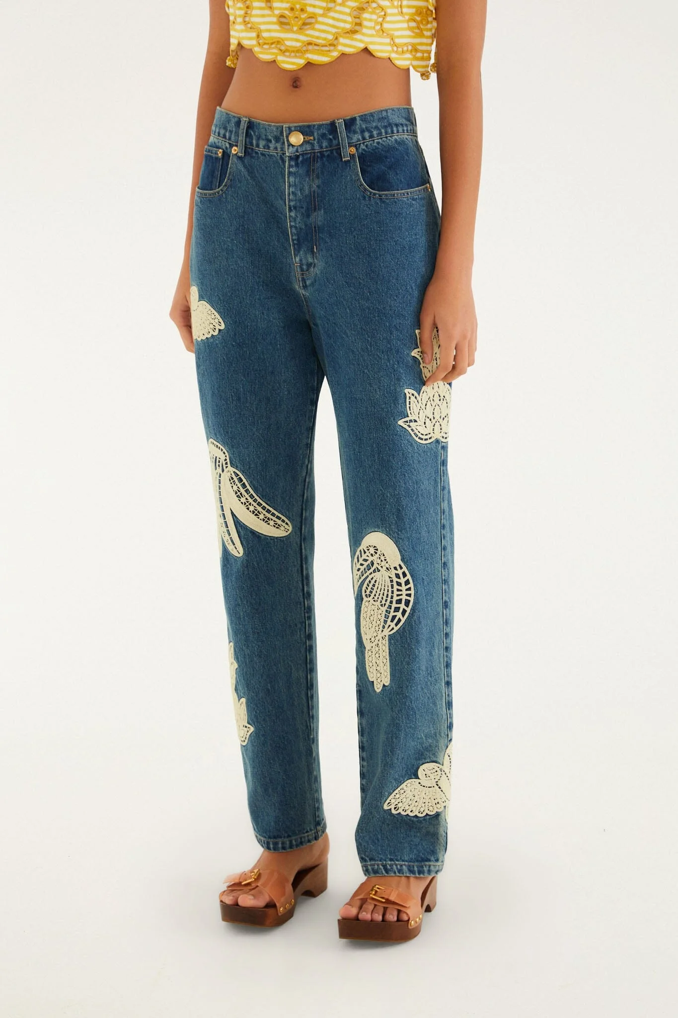 Birds Artesanal Pants Jeans - 1