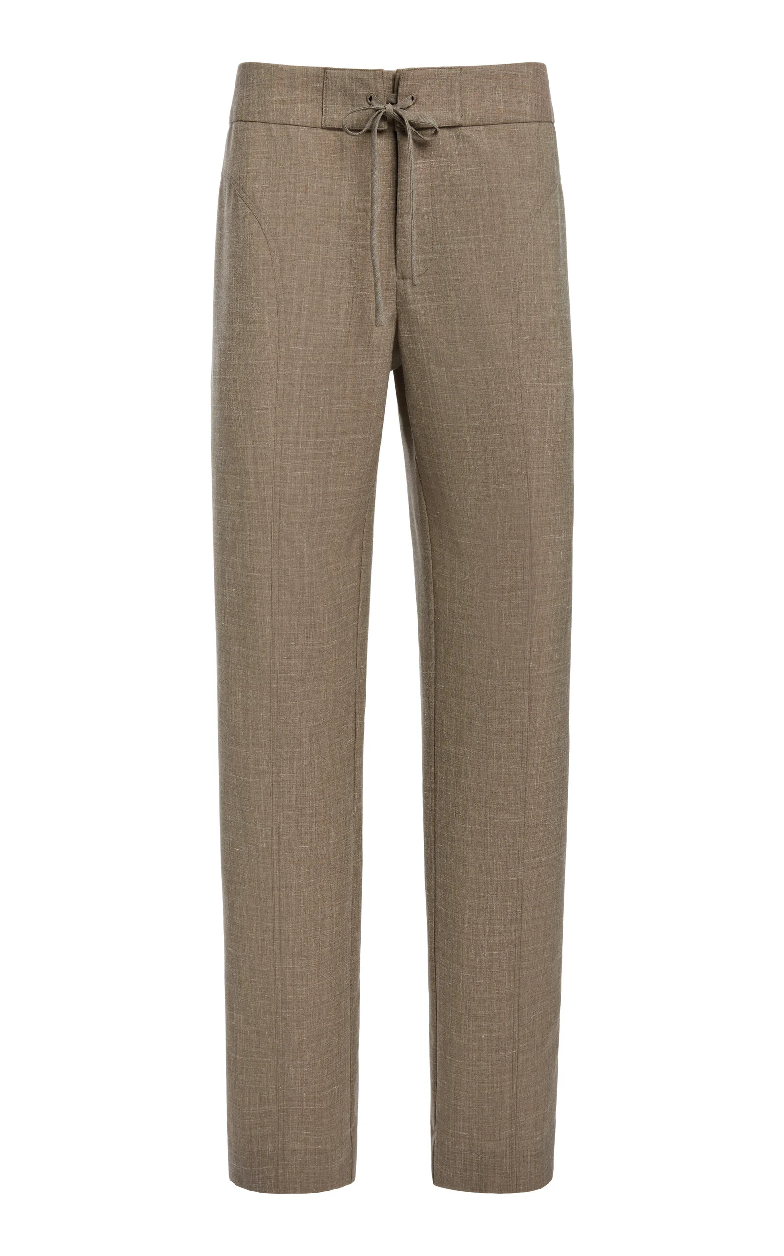 Banyan Paneled Wool Trouser taupe - 1