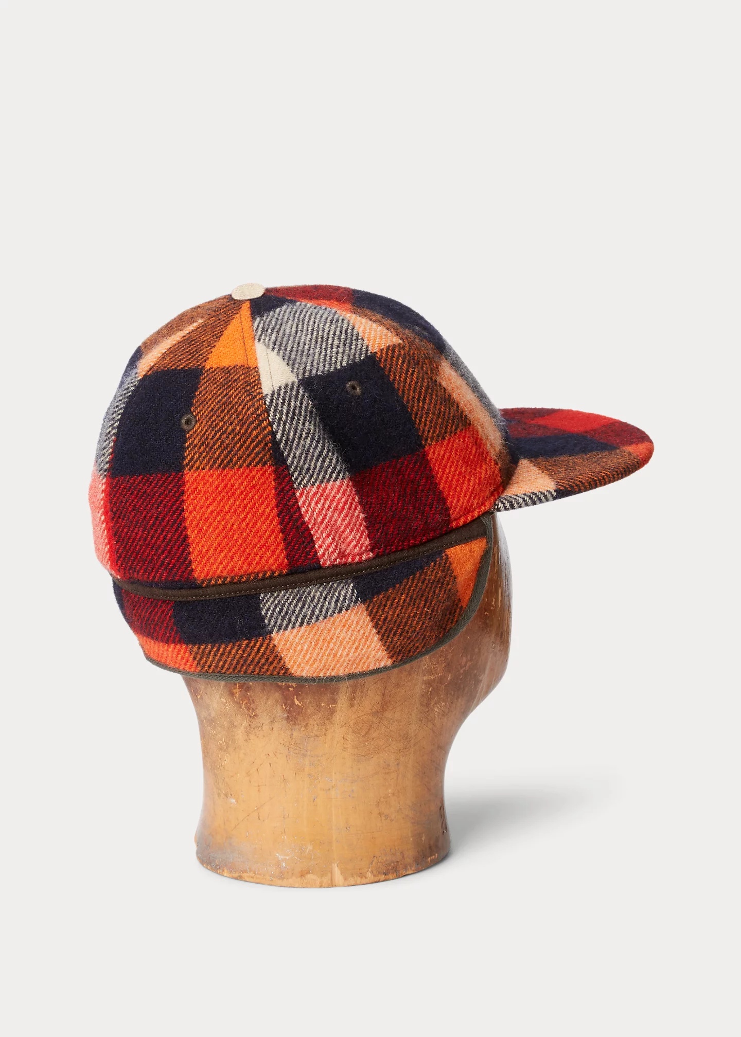 Plaid Wool Earflap Cap - 3