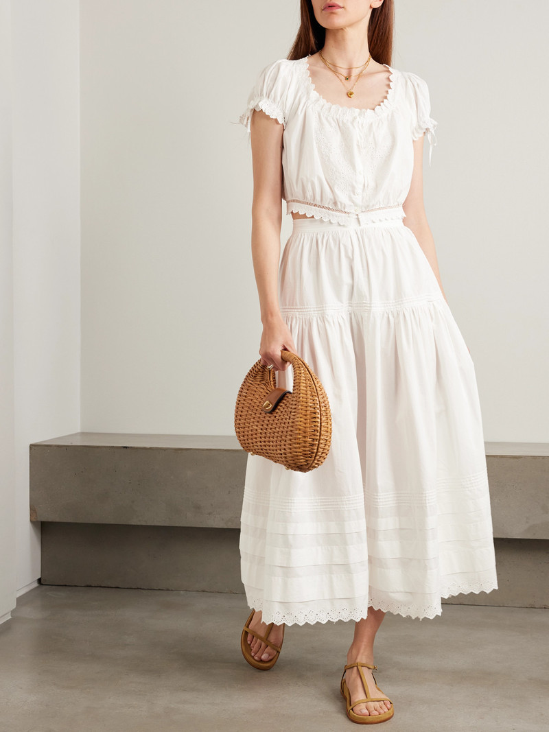 DÔEN Nera Broderie Anglaise Organic Cotton Blouse outlook