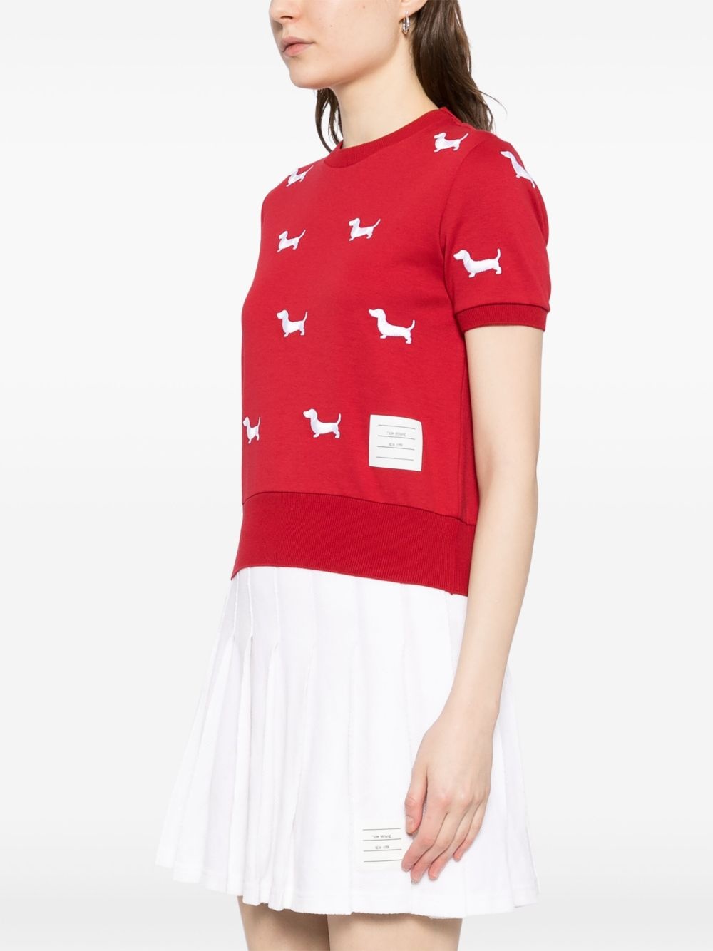 short-sleeve rib-cuff tee - 3