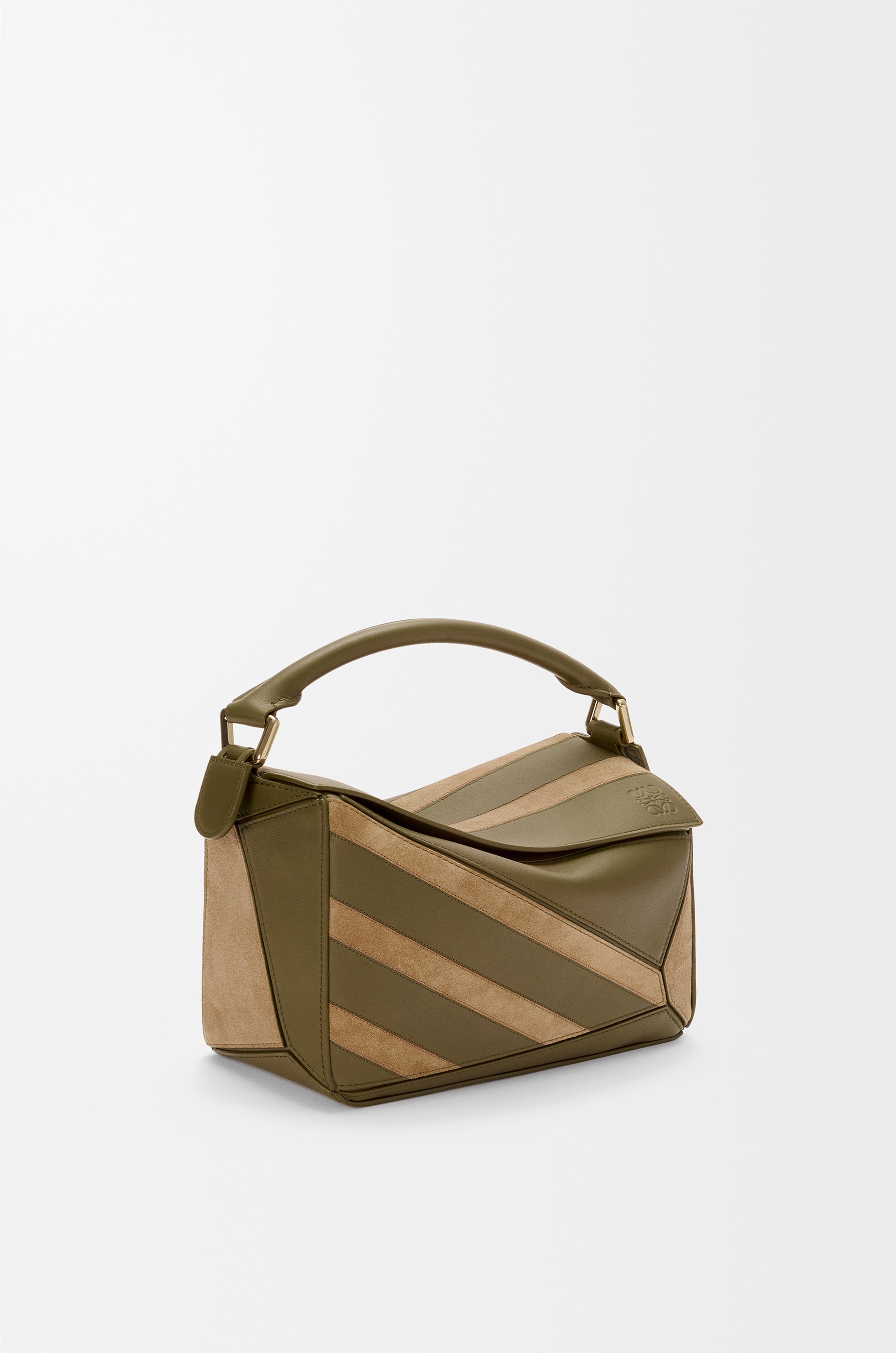 Small Puzzle bag in classic calfskin and suede - 4