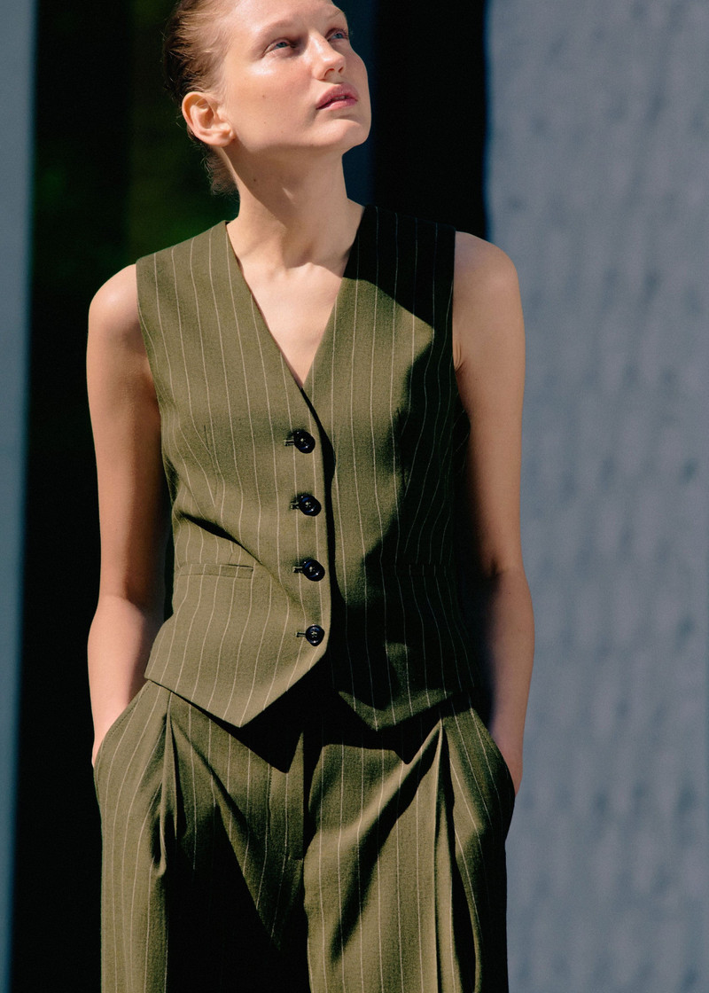 Pinstripe Tailored Vest 1