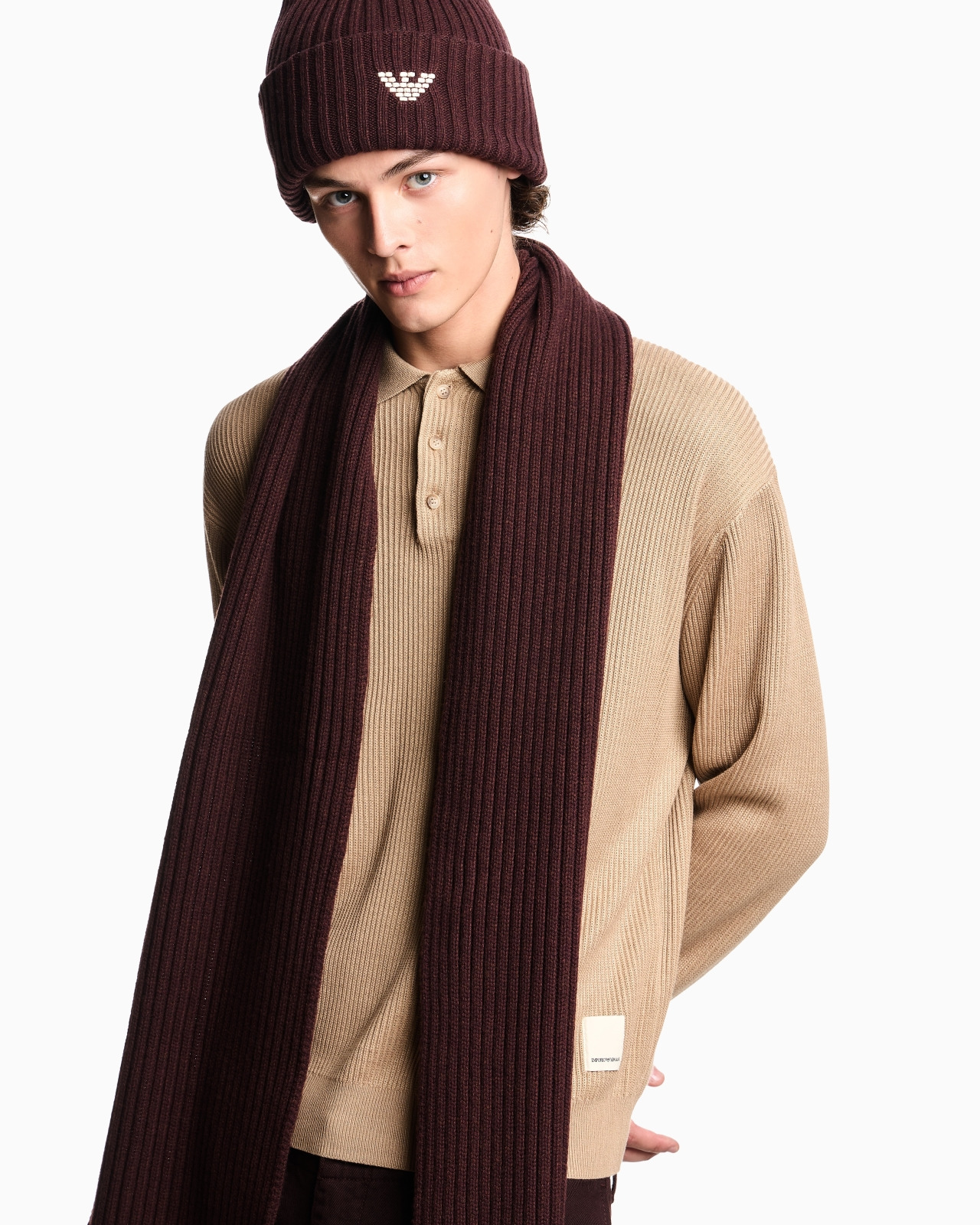 NEW YORK CAPSULE COLLECTION RIB-KNIT POLO SHIRT - 5