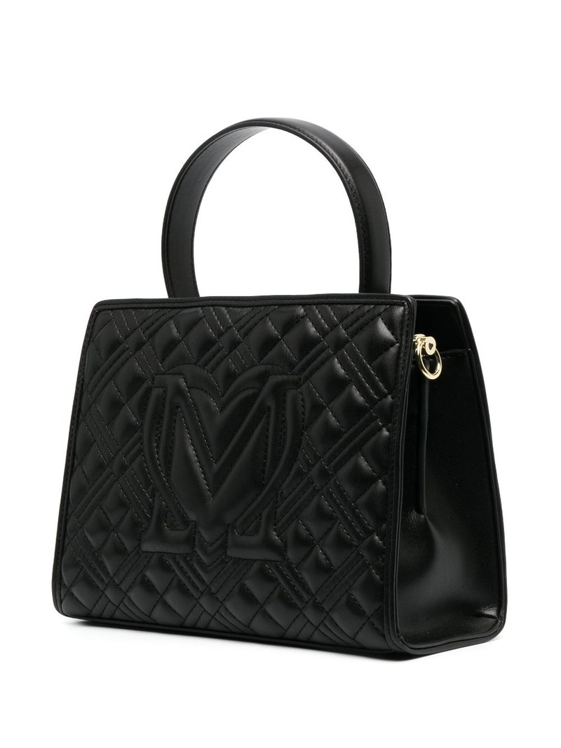 logo-lettering quilted tote bag 3