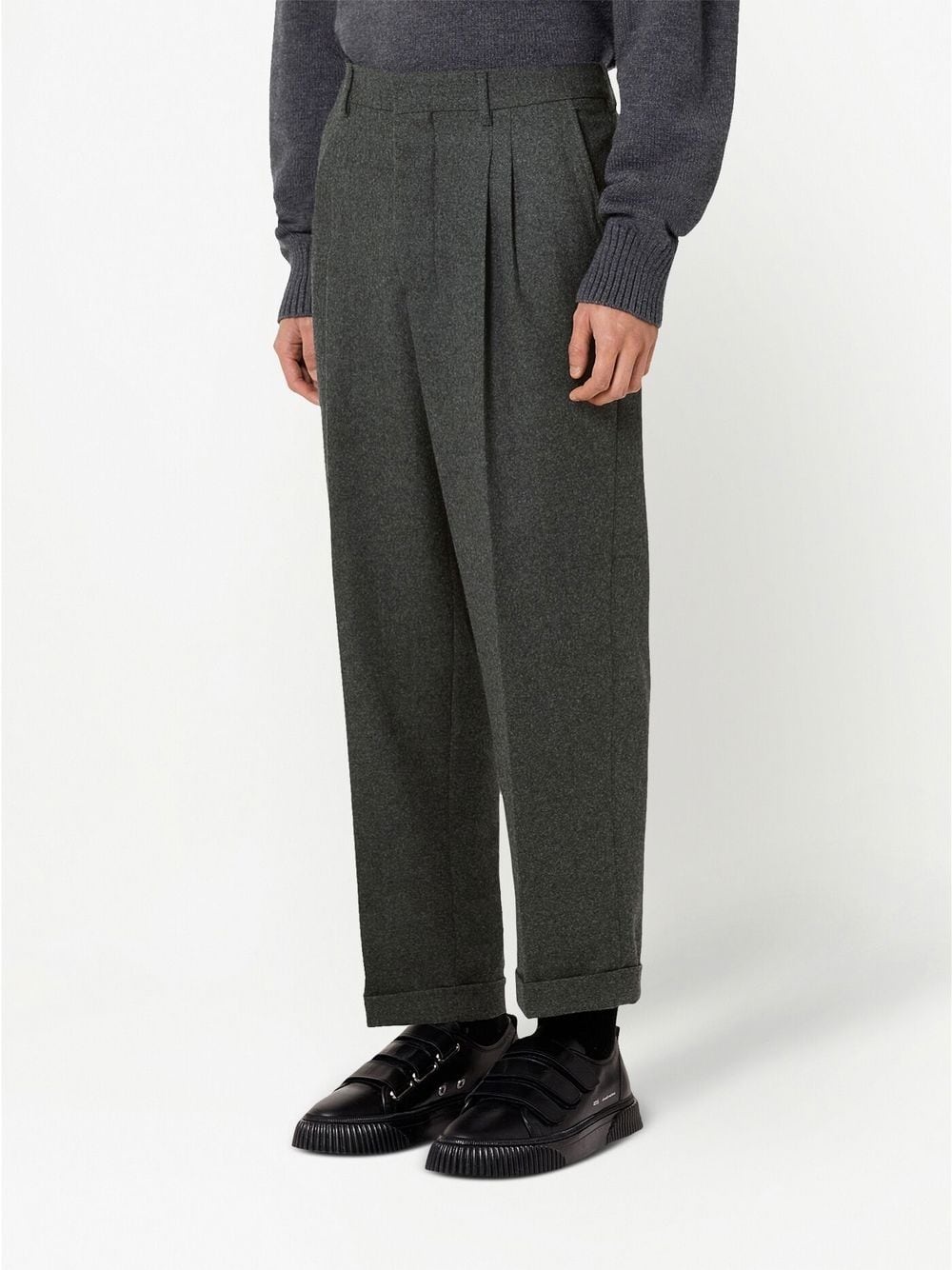 pleated tapered trousers - 2