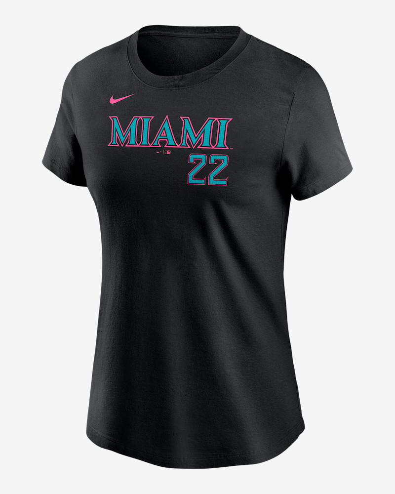 Sandy Alcantara Miami Marlins City Connect Fuse Women's Nike MLB T-Shirt 1