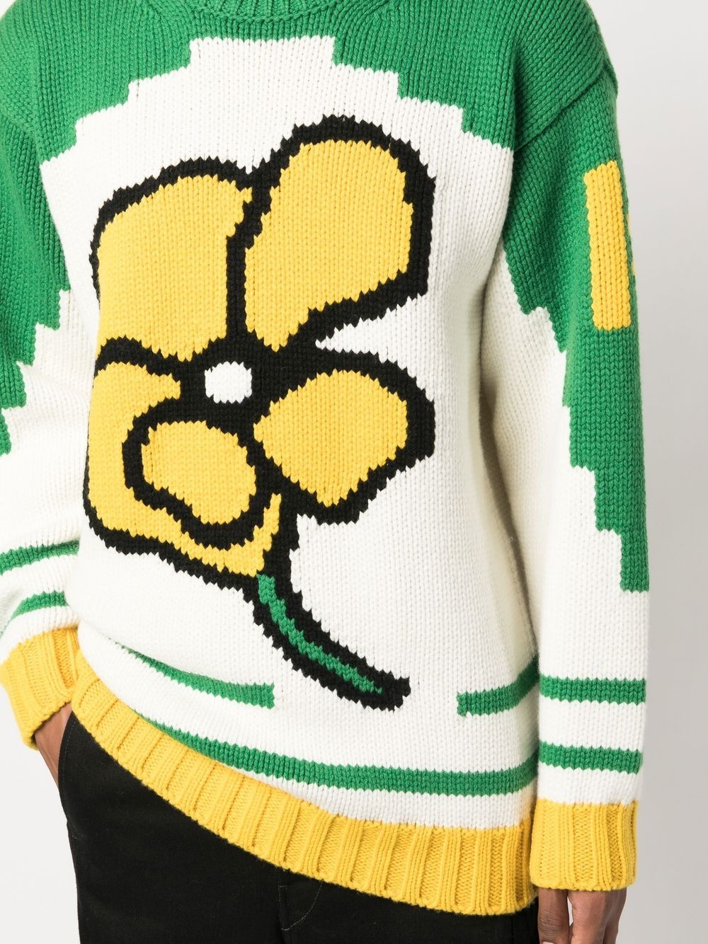 floral-print knit jumper - 5