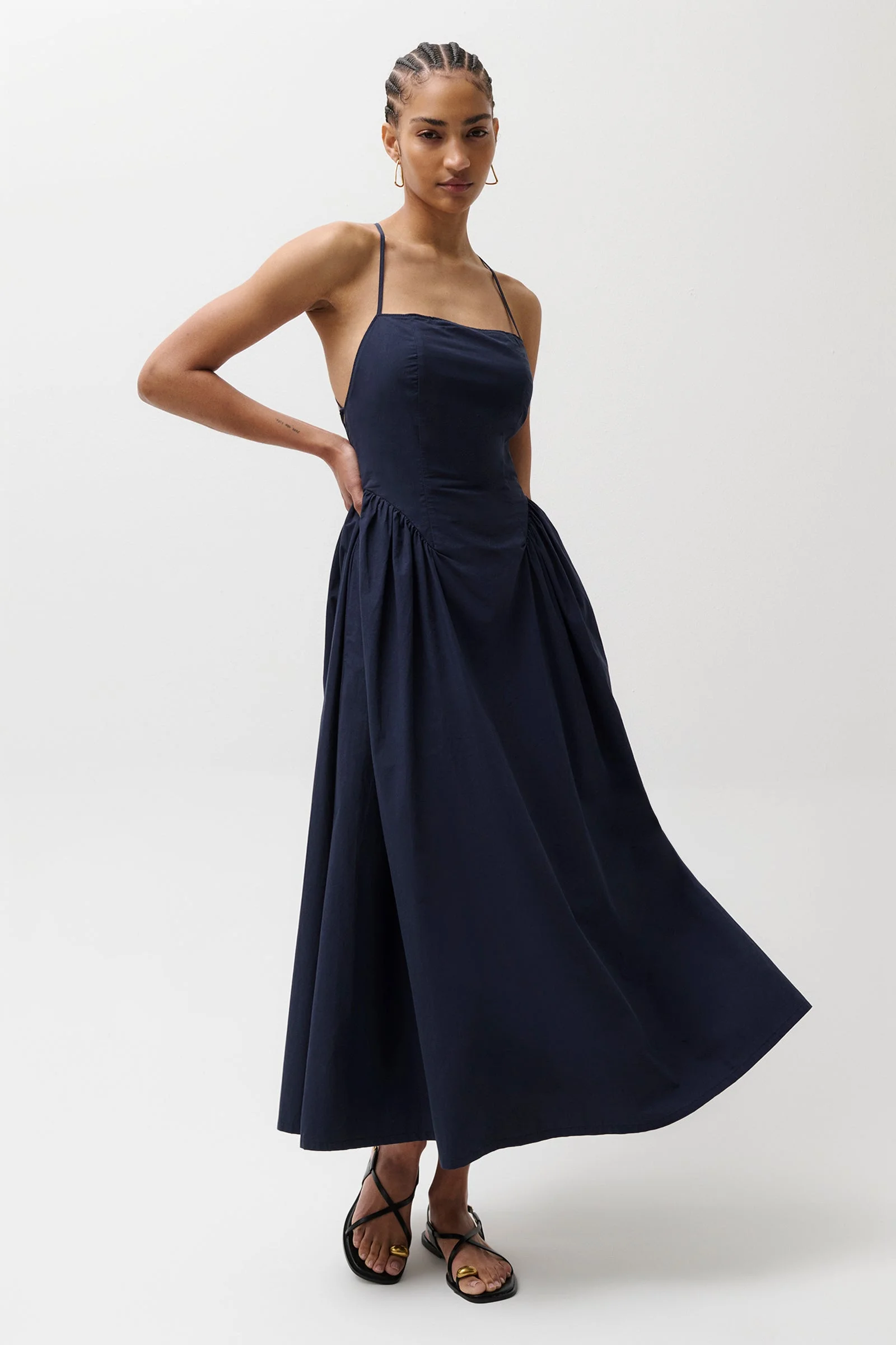 SADEE OPEN BACK DRESS - NAVY SHIP - 1