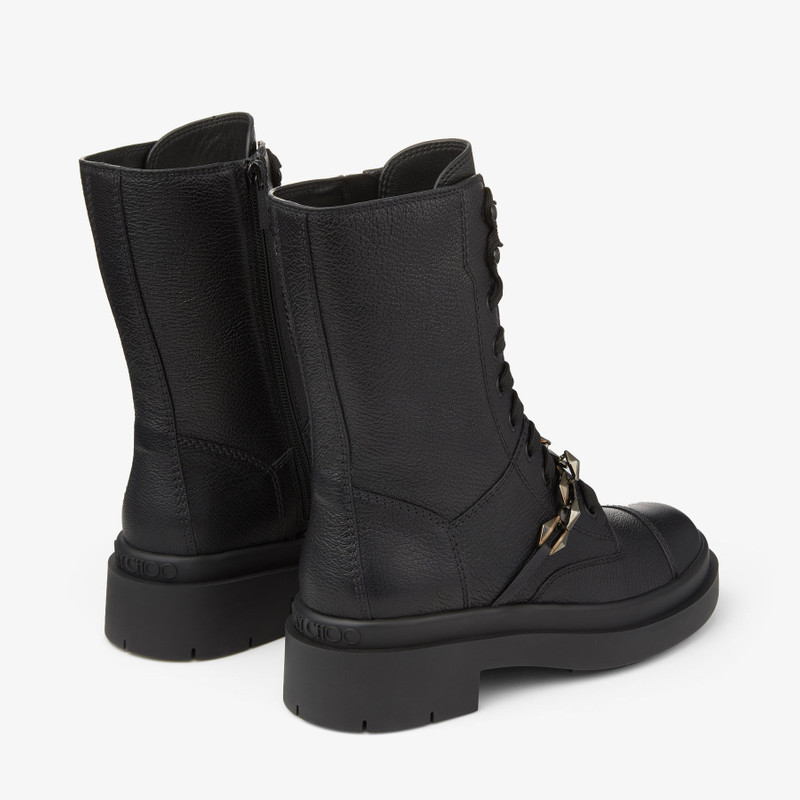 JIMMY CHOO Nari Flat
Black Leather Boots with Chain outlook