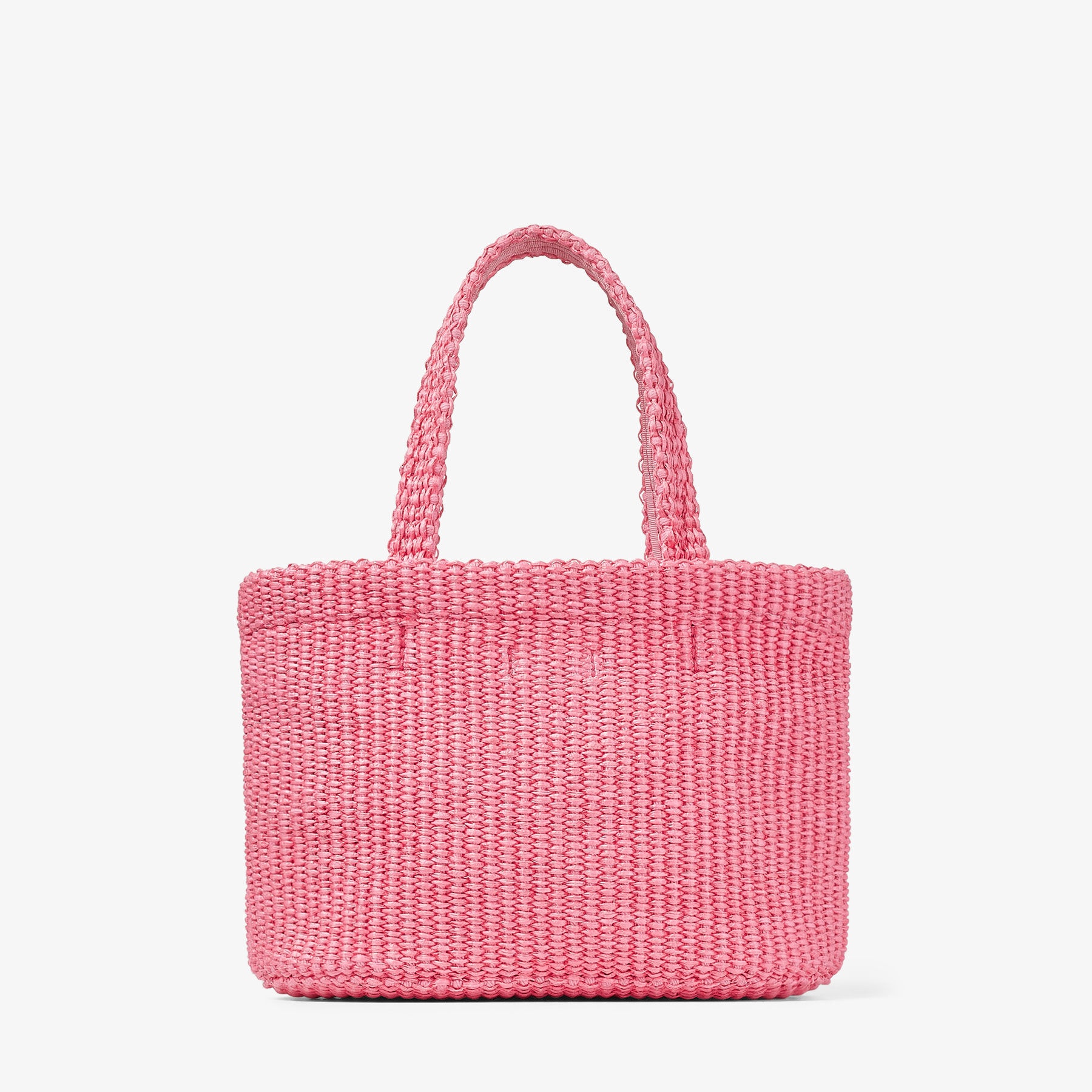 Beach Tote E/W Mini
Candy Pink Raffia Embroidered Mini Tote Bag - 6