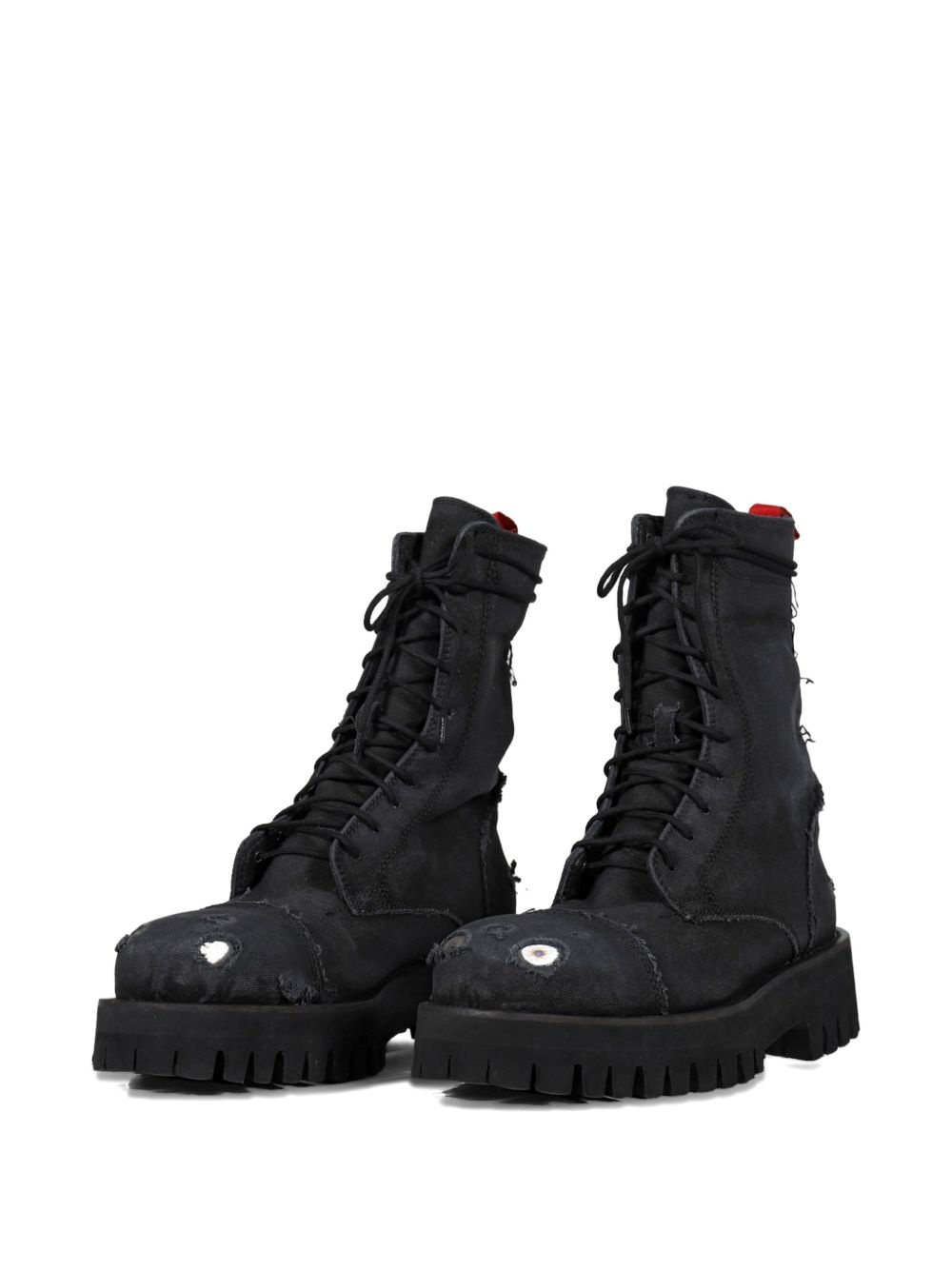 distressed-effect boots - 2