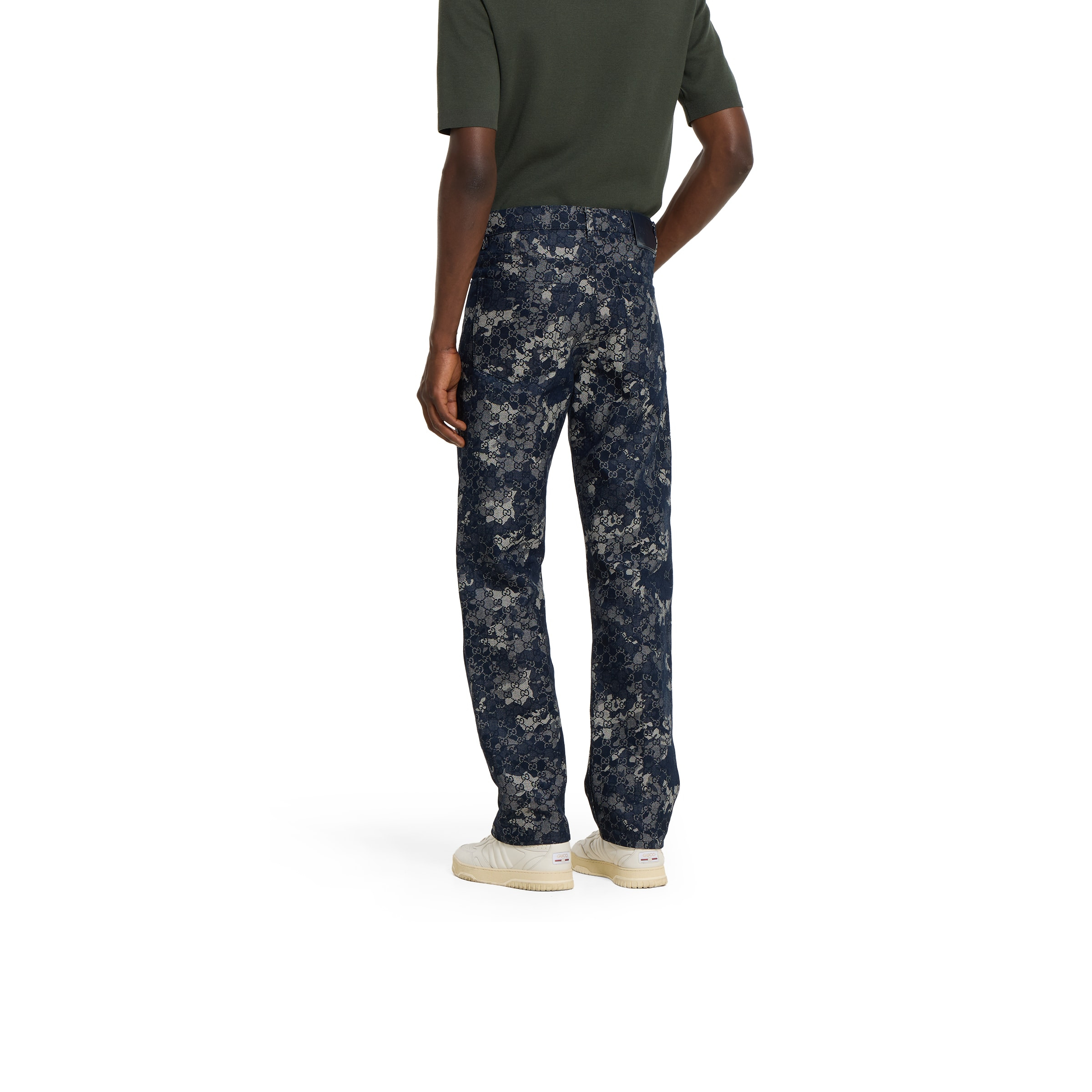 GG jacquard denim pant - 4