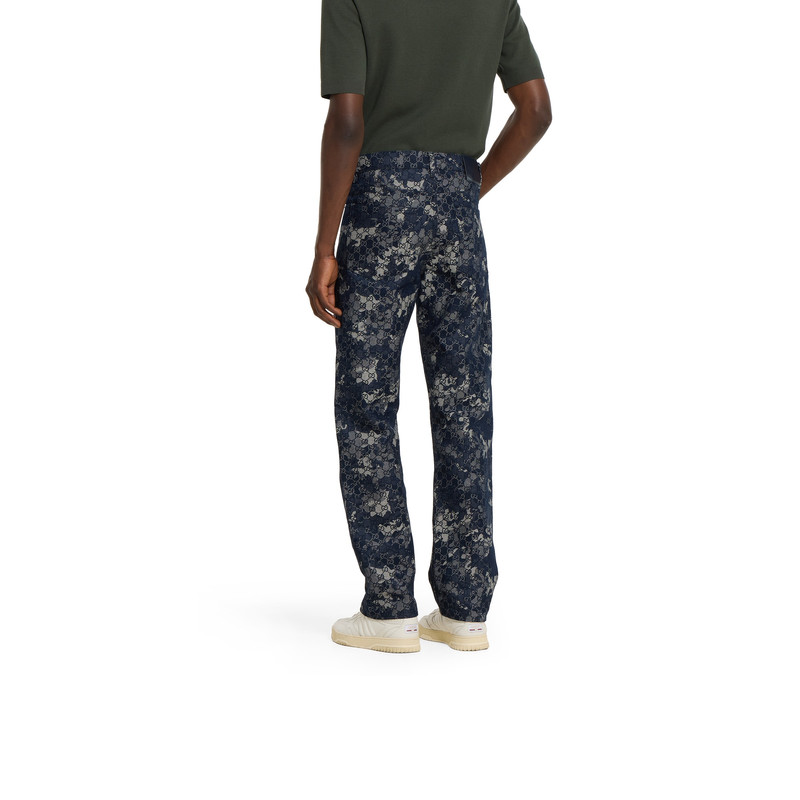 GG jacquard denim pant 4