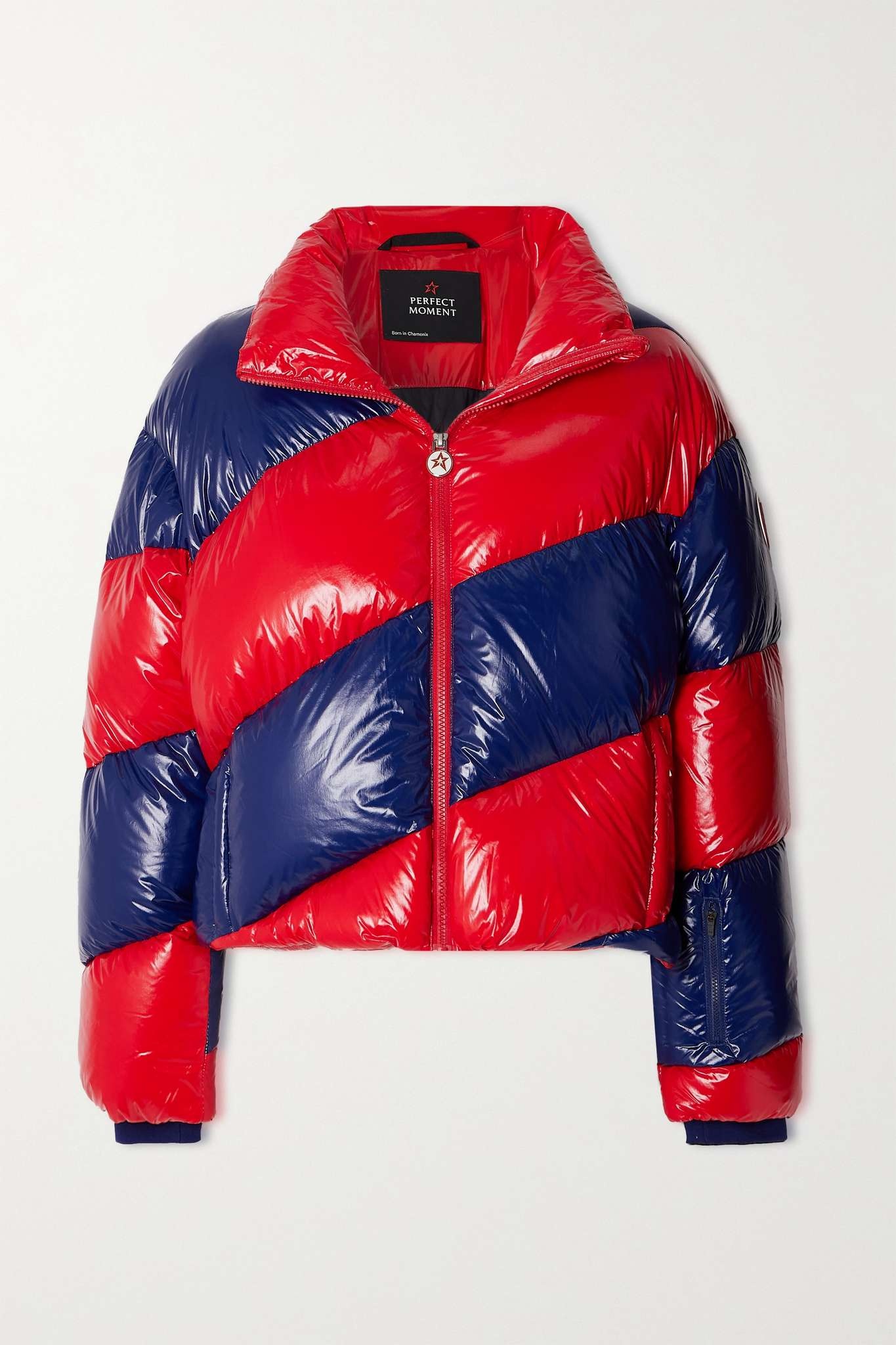 Super Mojo striped quilted glossed down jacket - 1