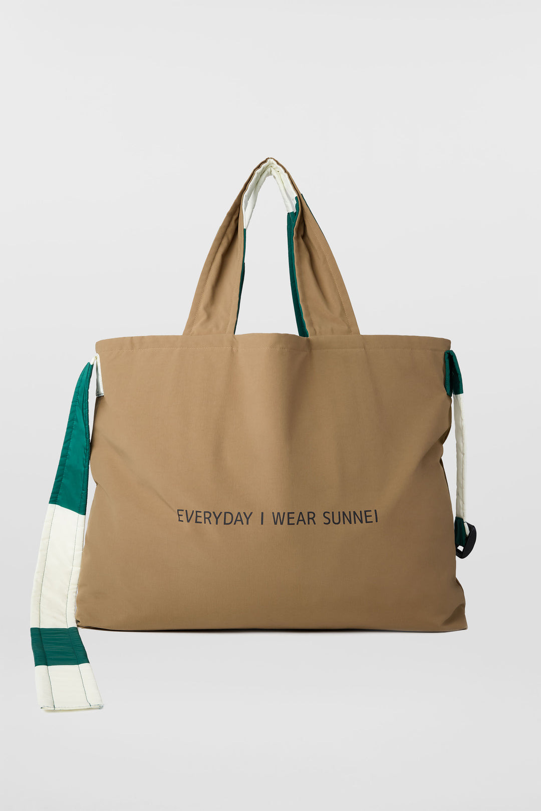 EVERYDAY REVERSIBLE BAG / off white, green & beige - 4