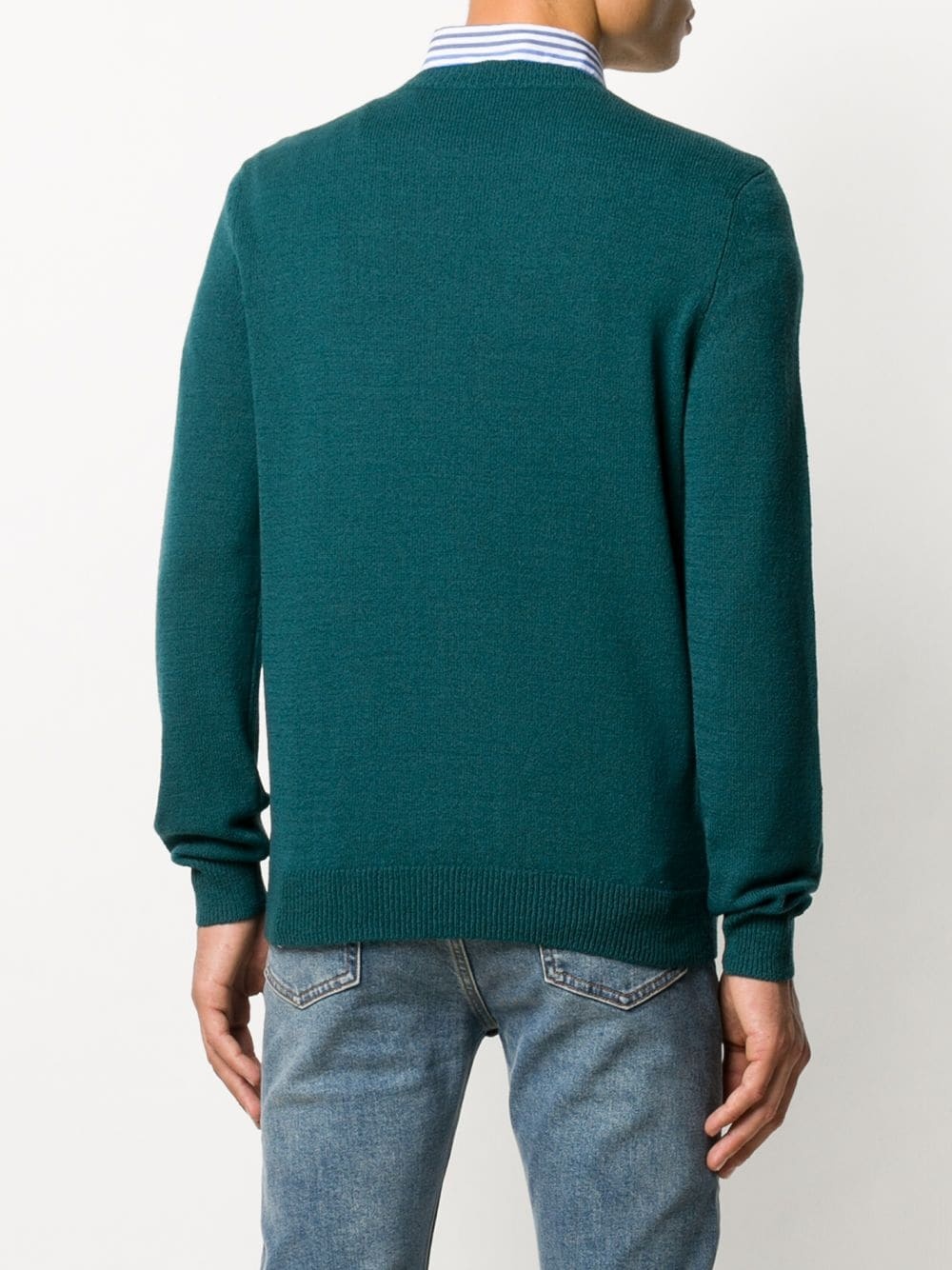 slim-fit ribbed knit jumper - 4