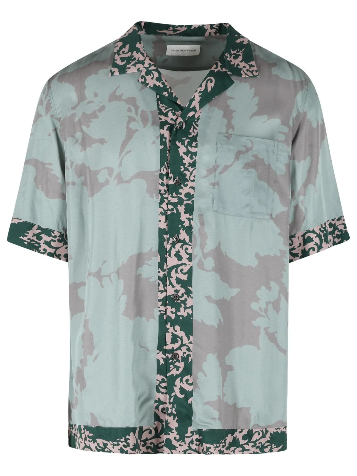 Dries Van Noten 'Carltone' Green Viscose Shirt Men - 1