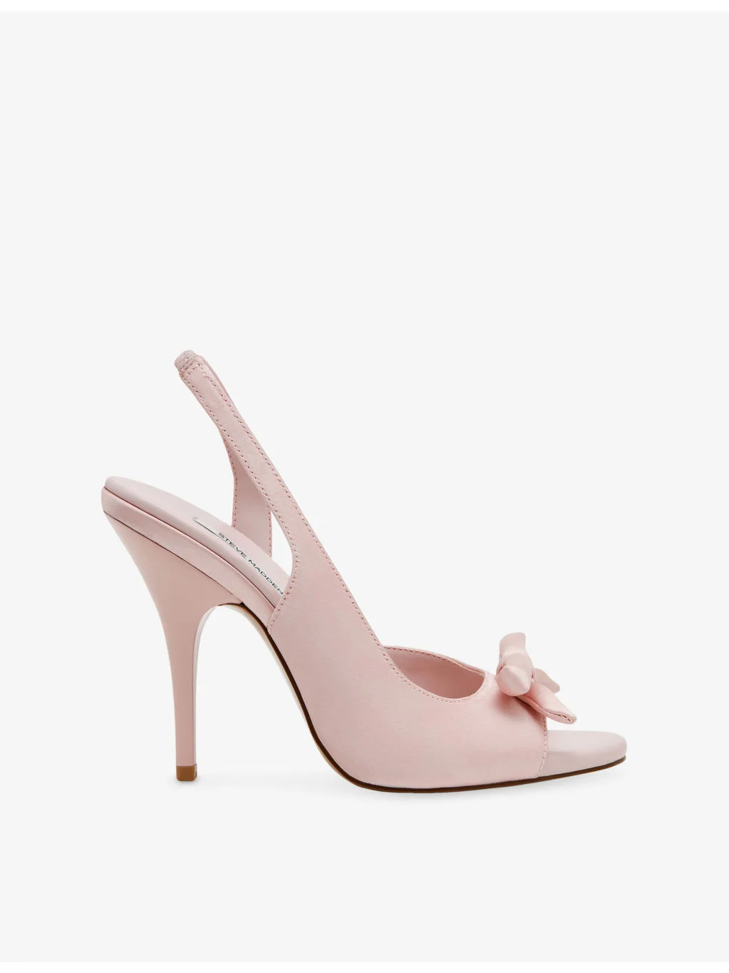 Flounce Satin Heeled Sandals - 1