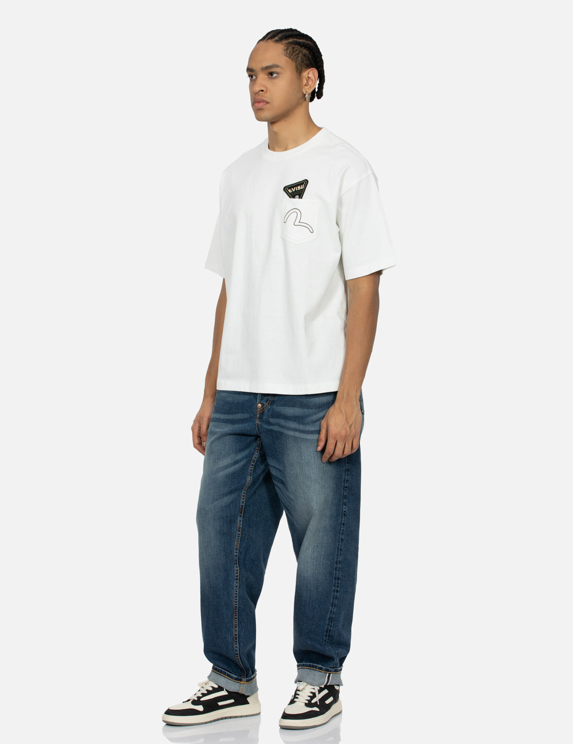 SEAGULL AND STACKED BADGE PRINT DAICOCK RELAX FIT T-SHIRT - 4