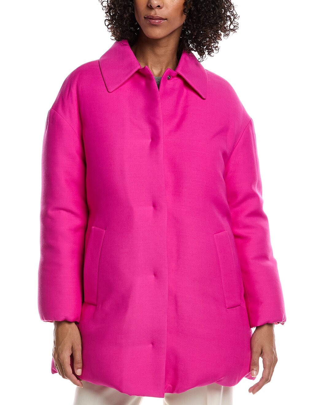 Valentino Wool & Silk-Blend Reversible Down Coat - 3