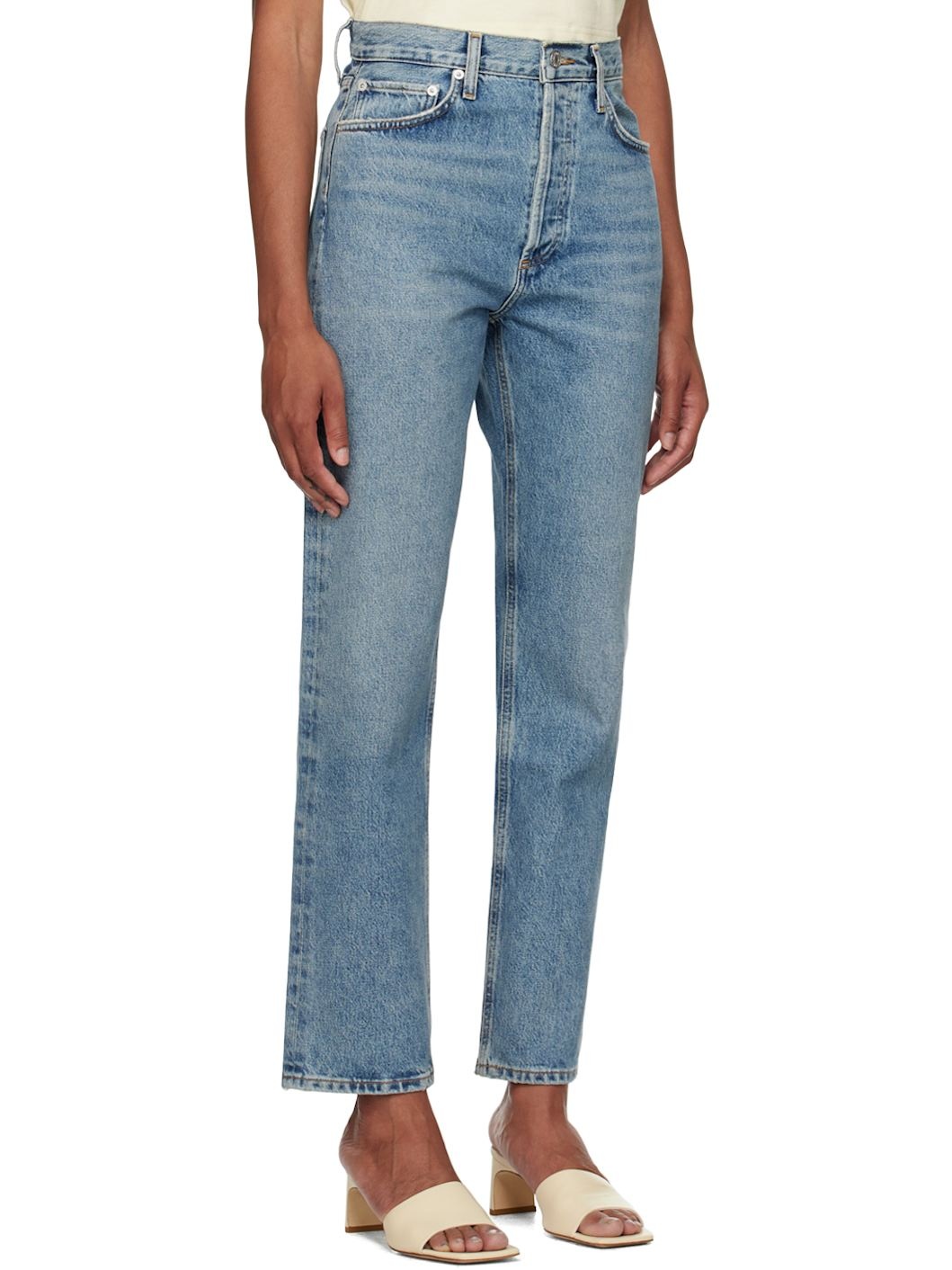 Blue 90's Pinch Waist Jeans - 2
