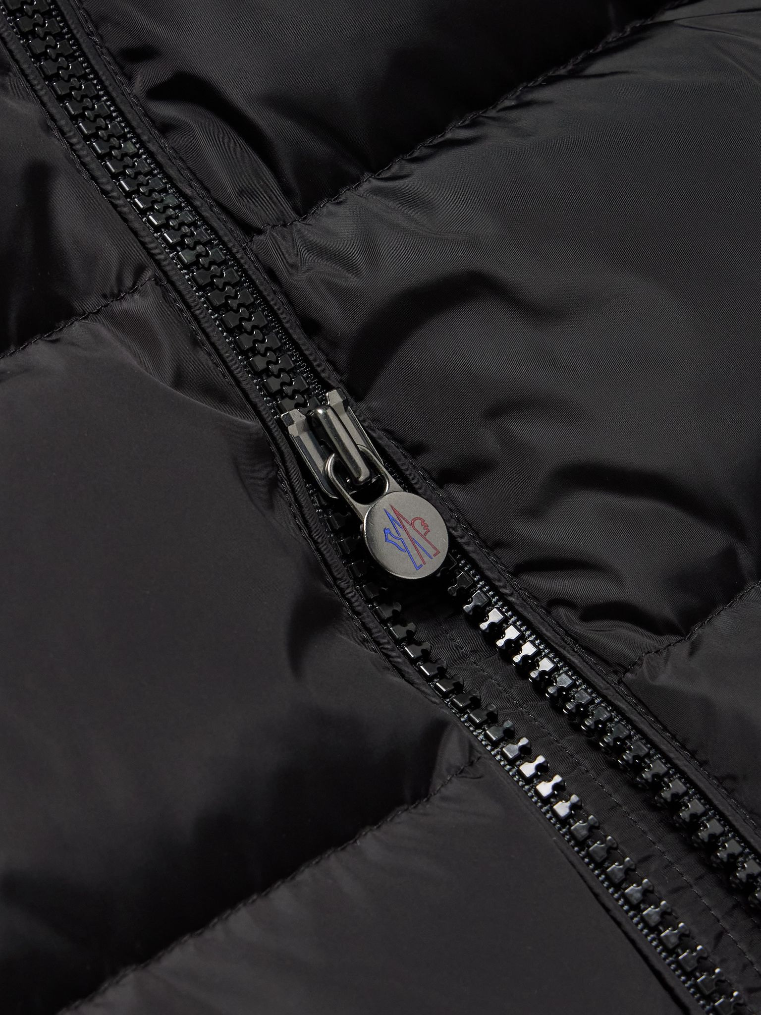 Maya Logo-Appliquéd Quilted Shell Hooded Down Jacket Black - 5