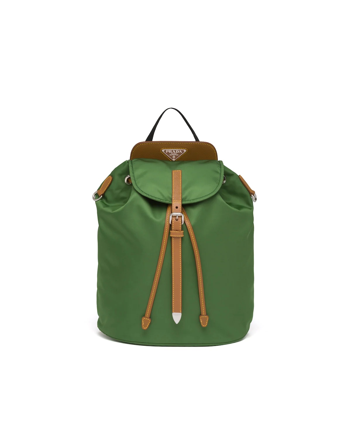 Nylon and Saffiano leather backpack - 1