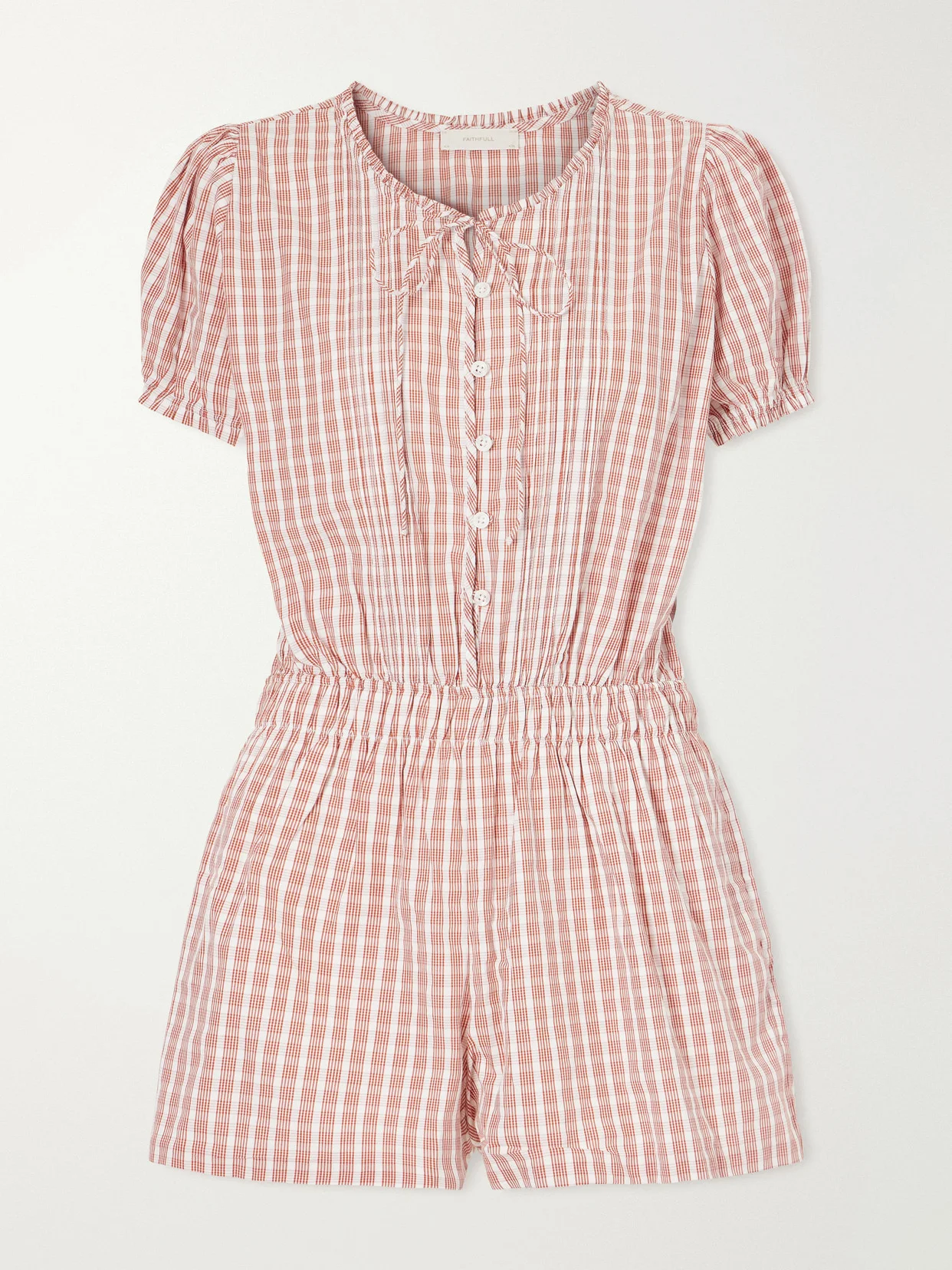 Emilie Checked Cotton Poplin Playsuit - 1