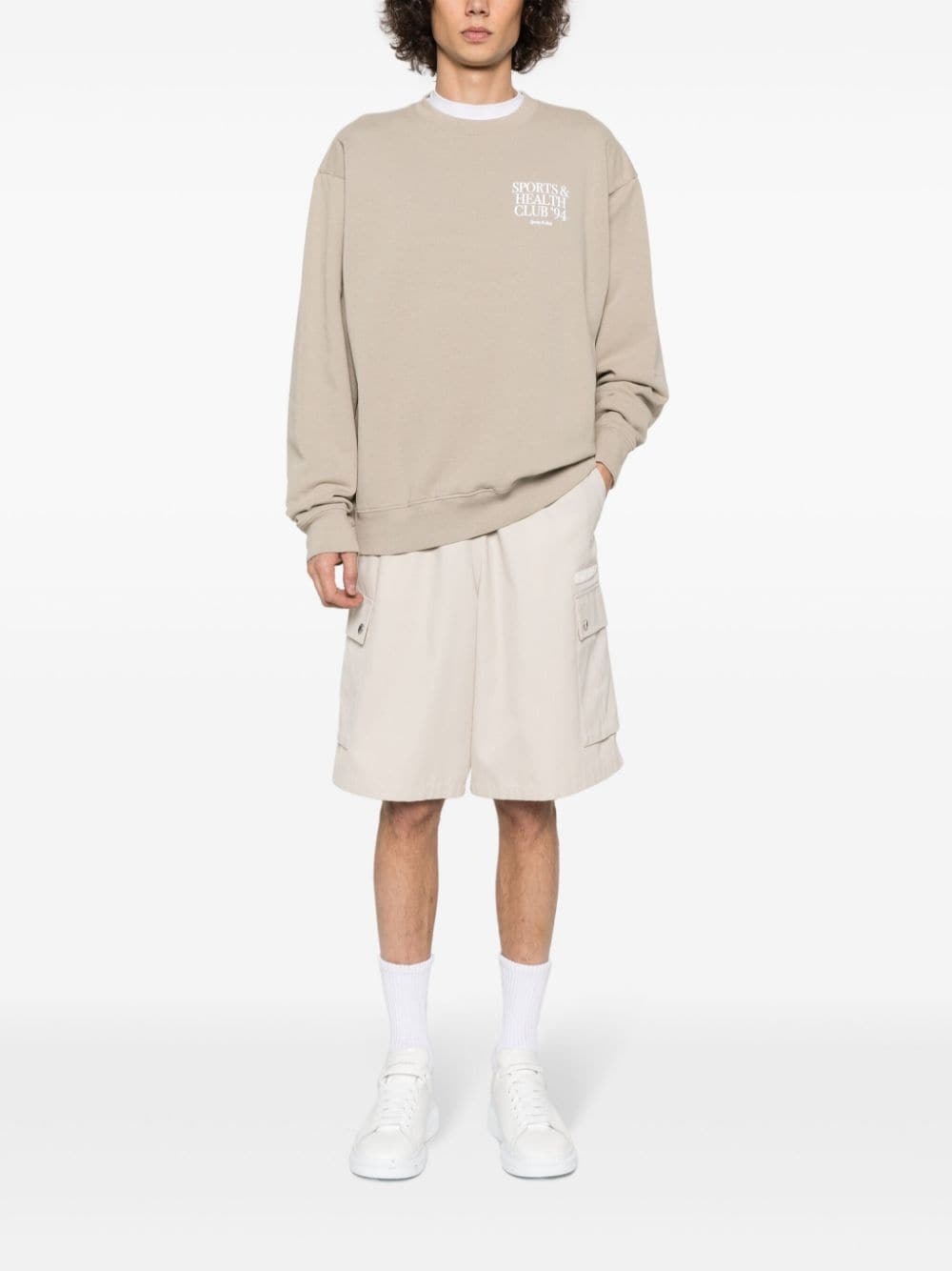 logo-print cotton sweatshirt - 2