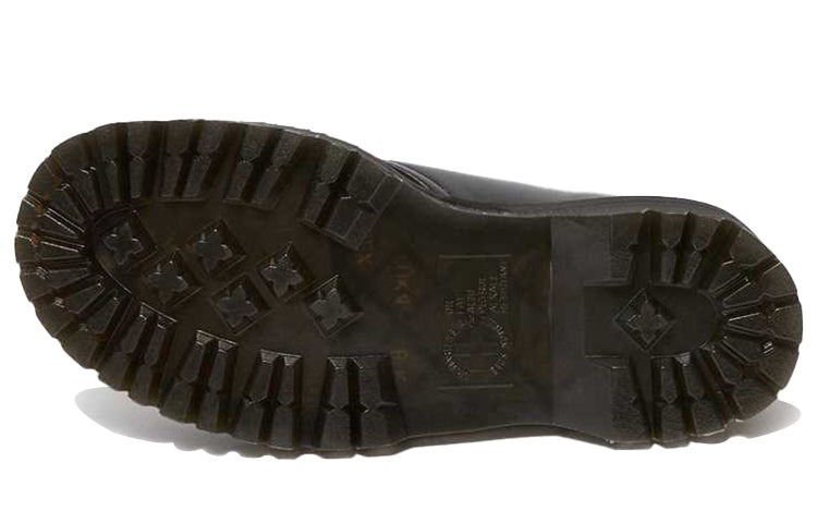 (WMNS) Dr. Martens Holly Leather Platform Shoes 'Black Buttero' 25234001 - 4