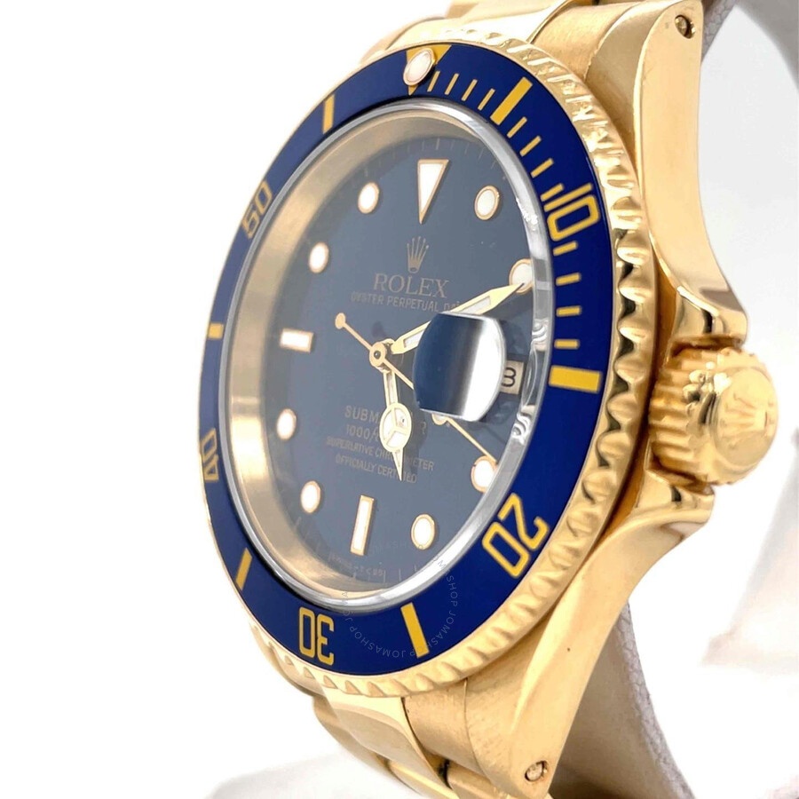Pre-owned Rolex Submariner Automatic Chronometer Blue Dial Men's Watch 16618 LB - 3