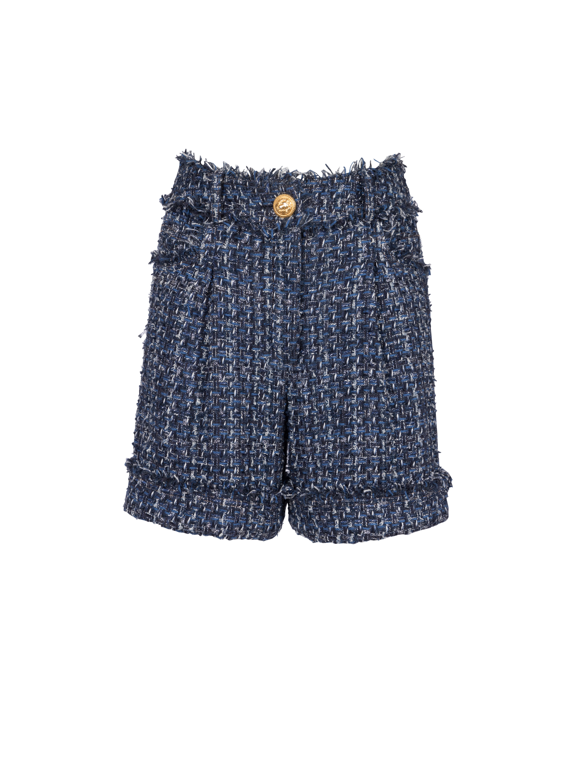 Tweed high-waisted shorts - 1