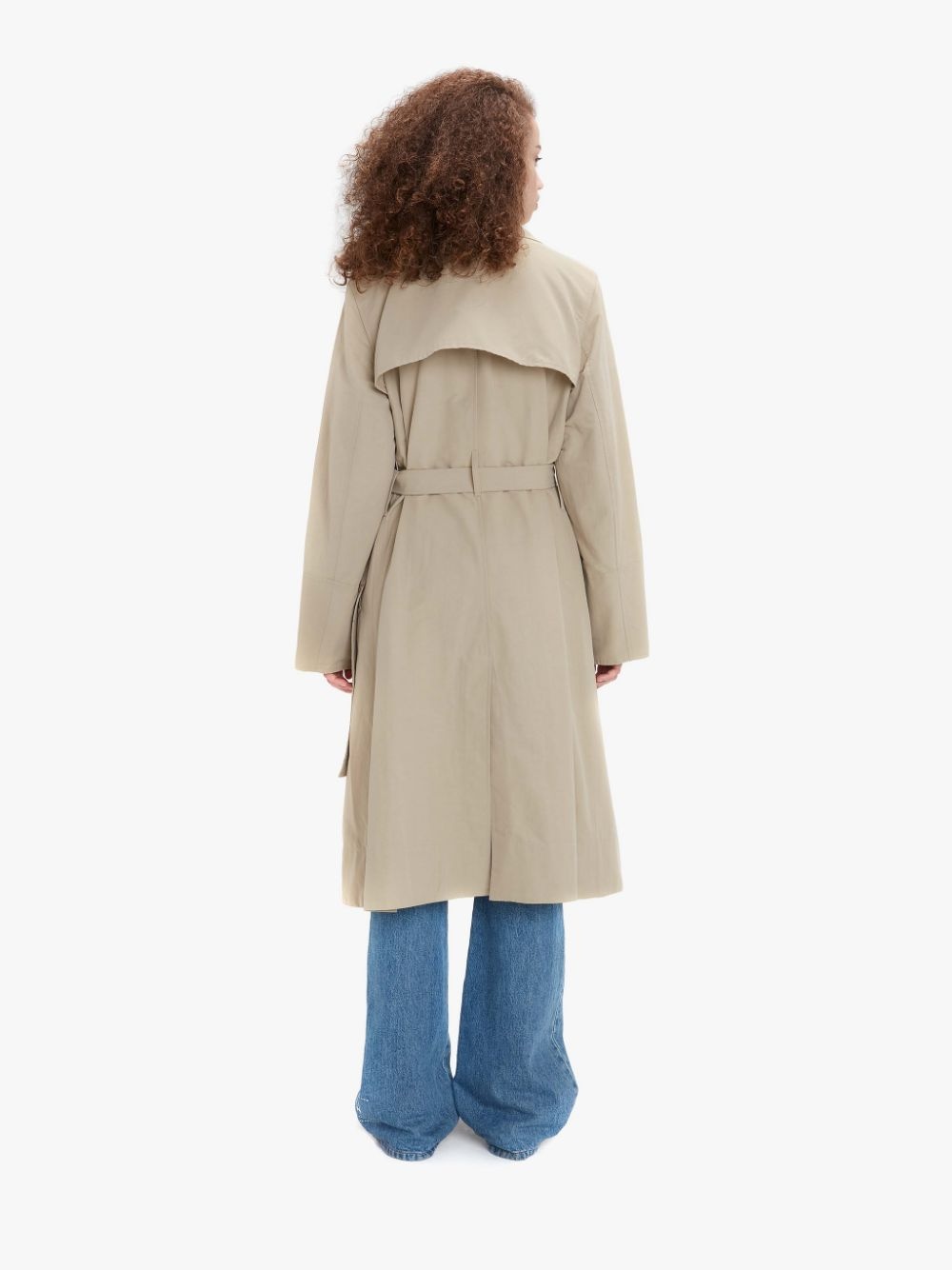 LOGO PRINT TRENCH COAT - 7