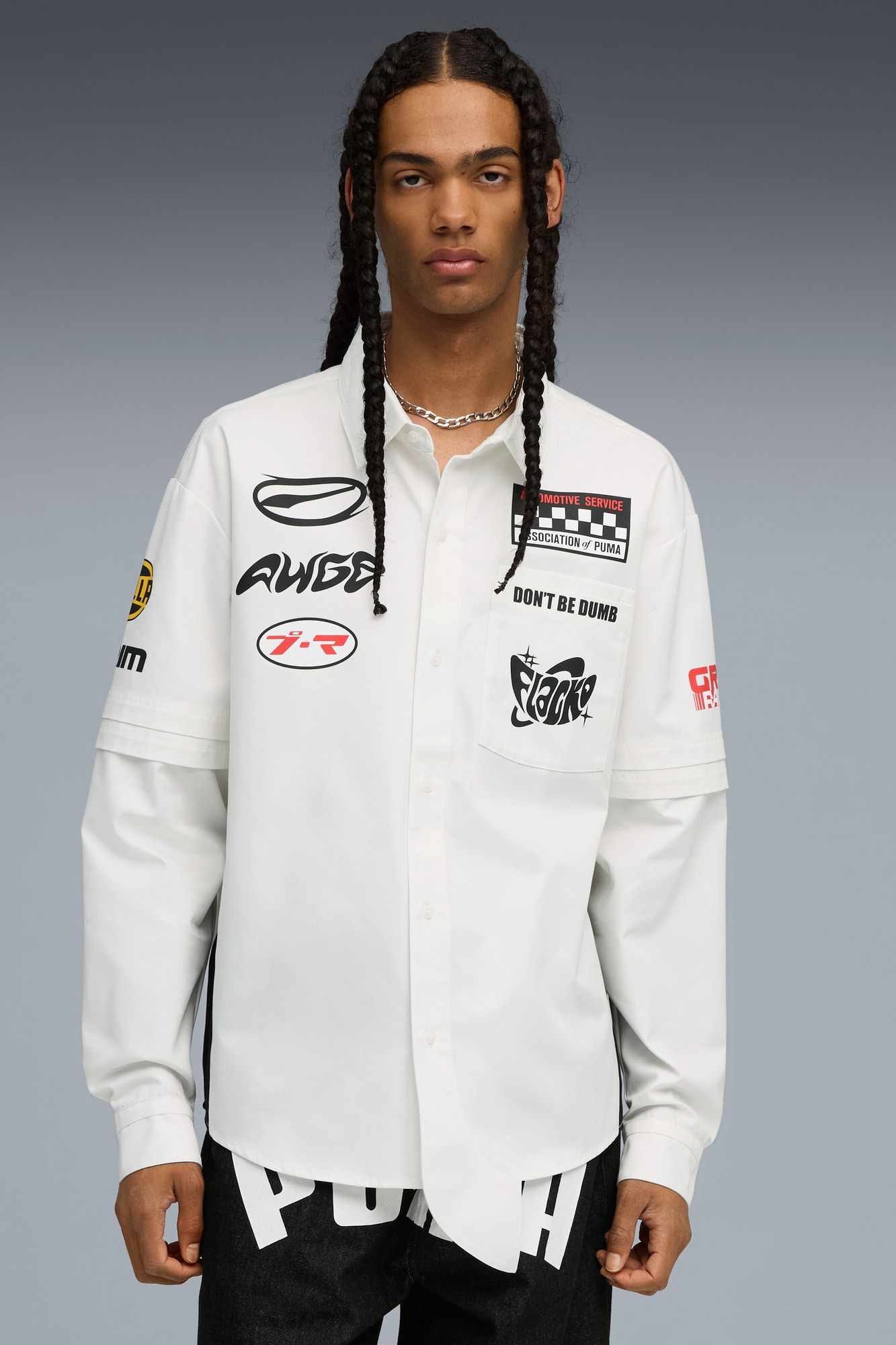A$AP ROCKY x PUMA Layered Pit Crew Button Down - 3