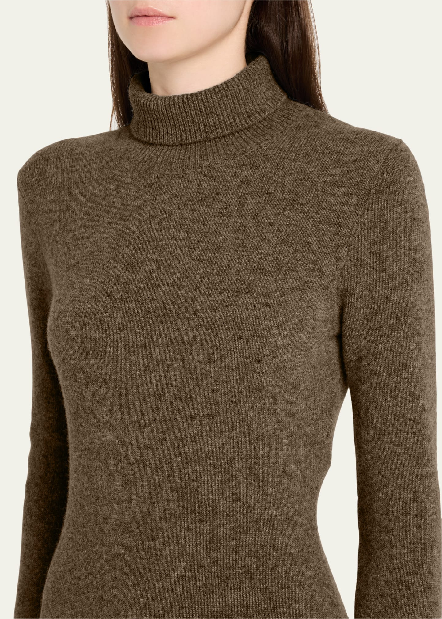 Wool-Blend Turtleneck Sweater Dress - 5