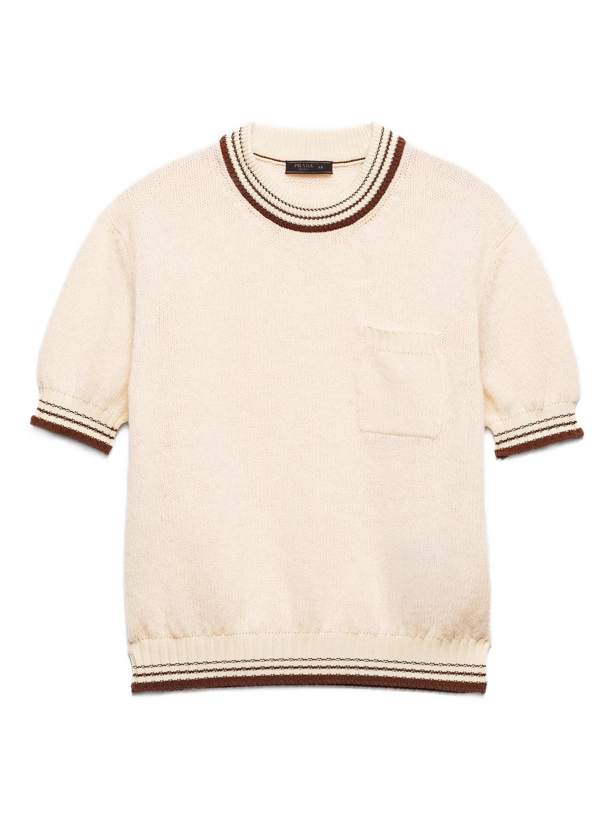 short-sleeve pocket sweater - 1