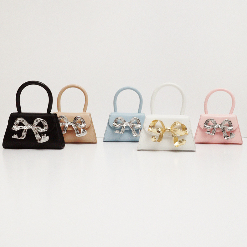 self-portrait The Bow Mini in White with Enamel outlook