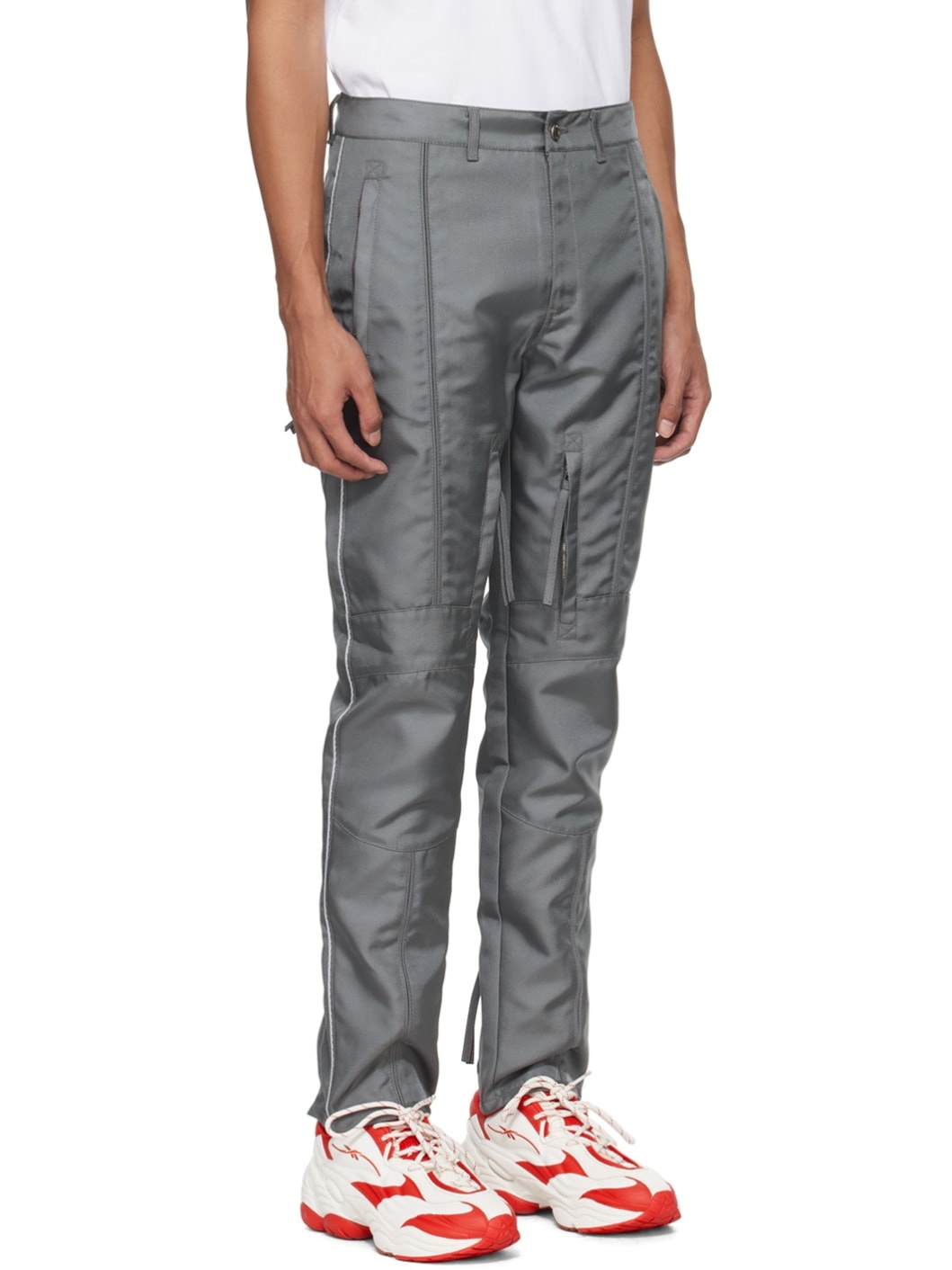 Gray Lock Stitched Trousers - 2