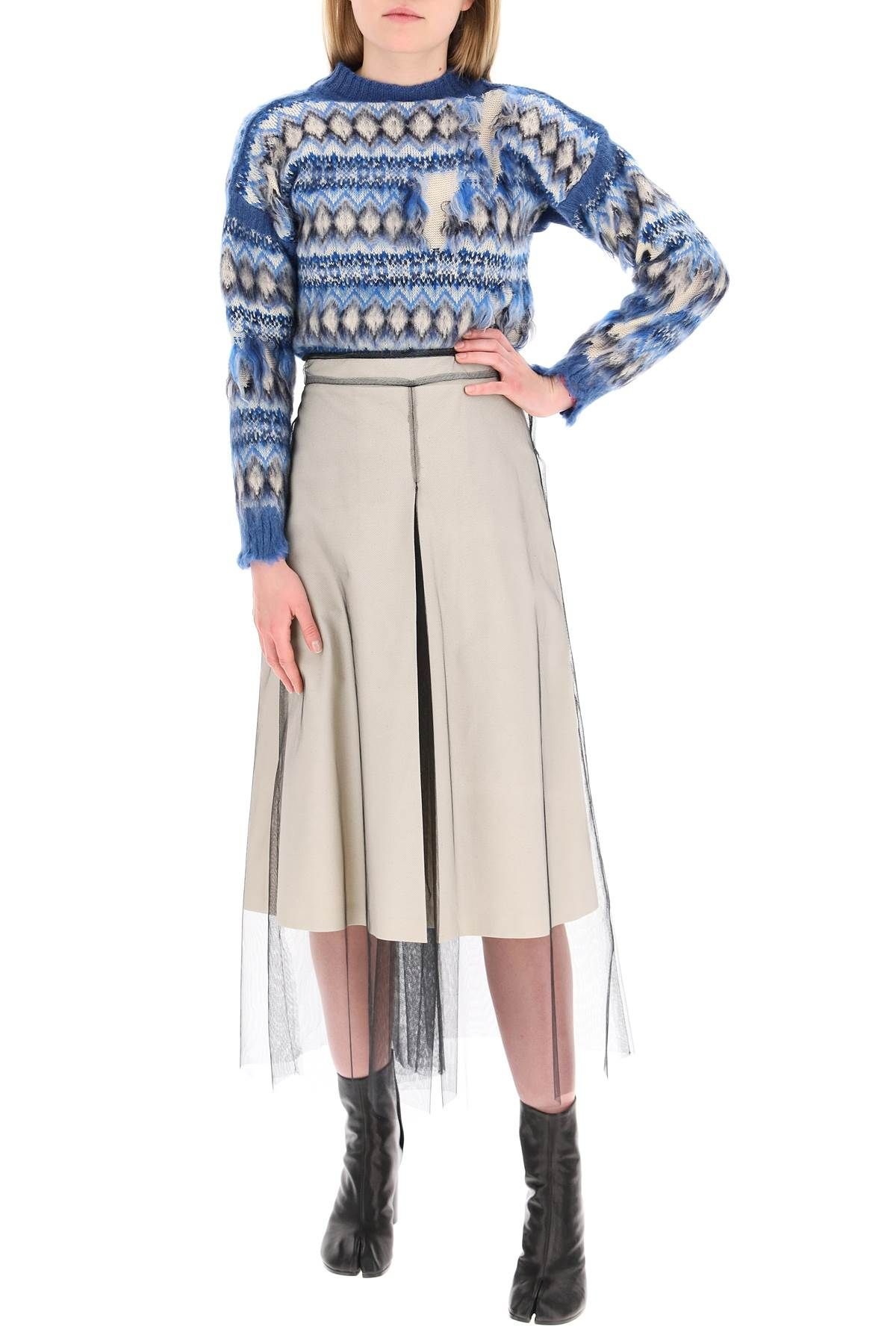 COTTON AND TULLE PANT-SKIRT - 2