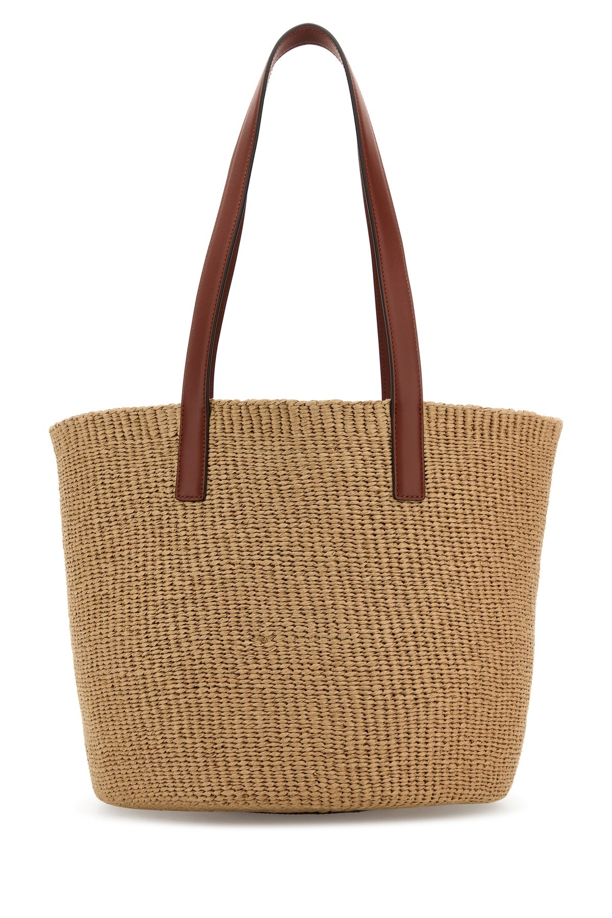 Raffia large Horse Medal bucket bag - 3