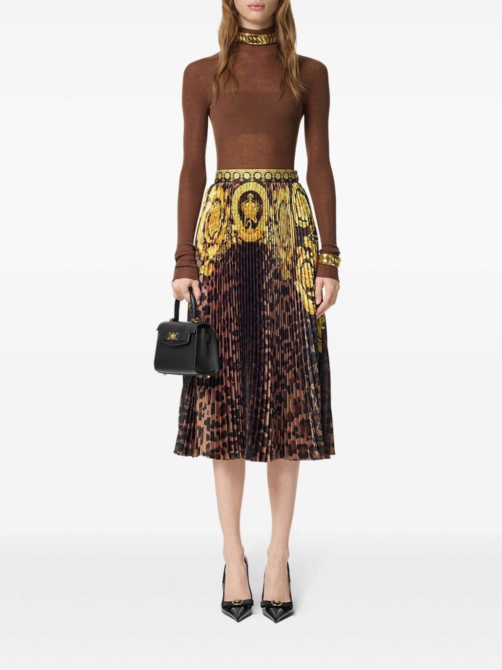 Wild Barocco pleated mini skirt - 2